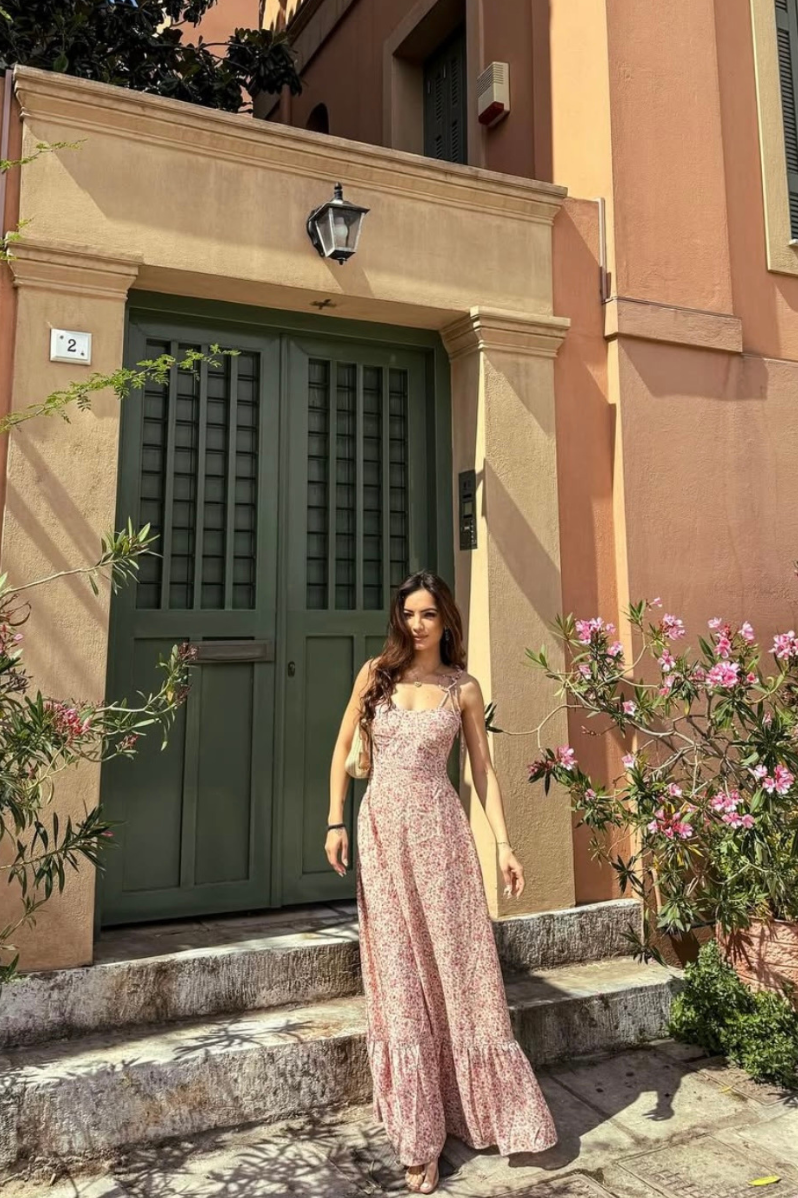 Solene Muslin Floral Ruffle Maxi Dress