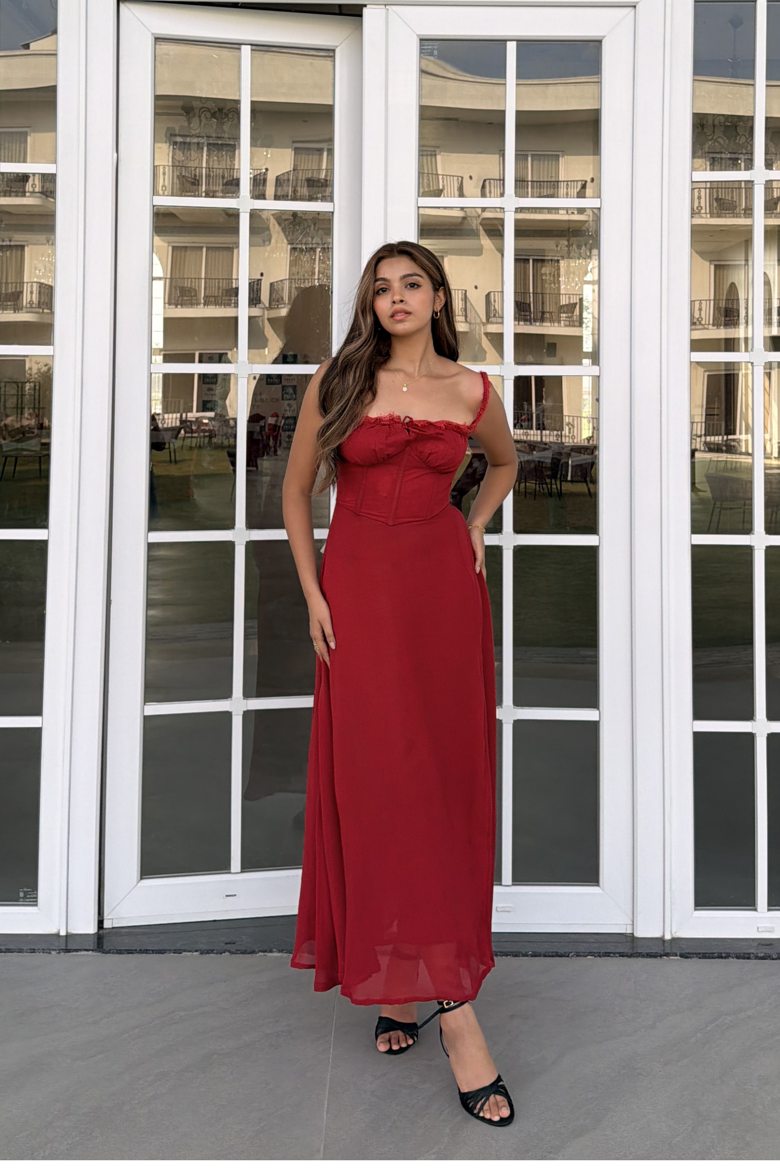 Casablanca red corset dress