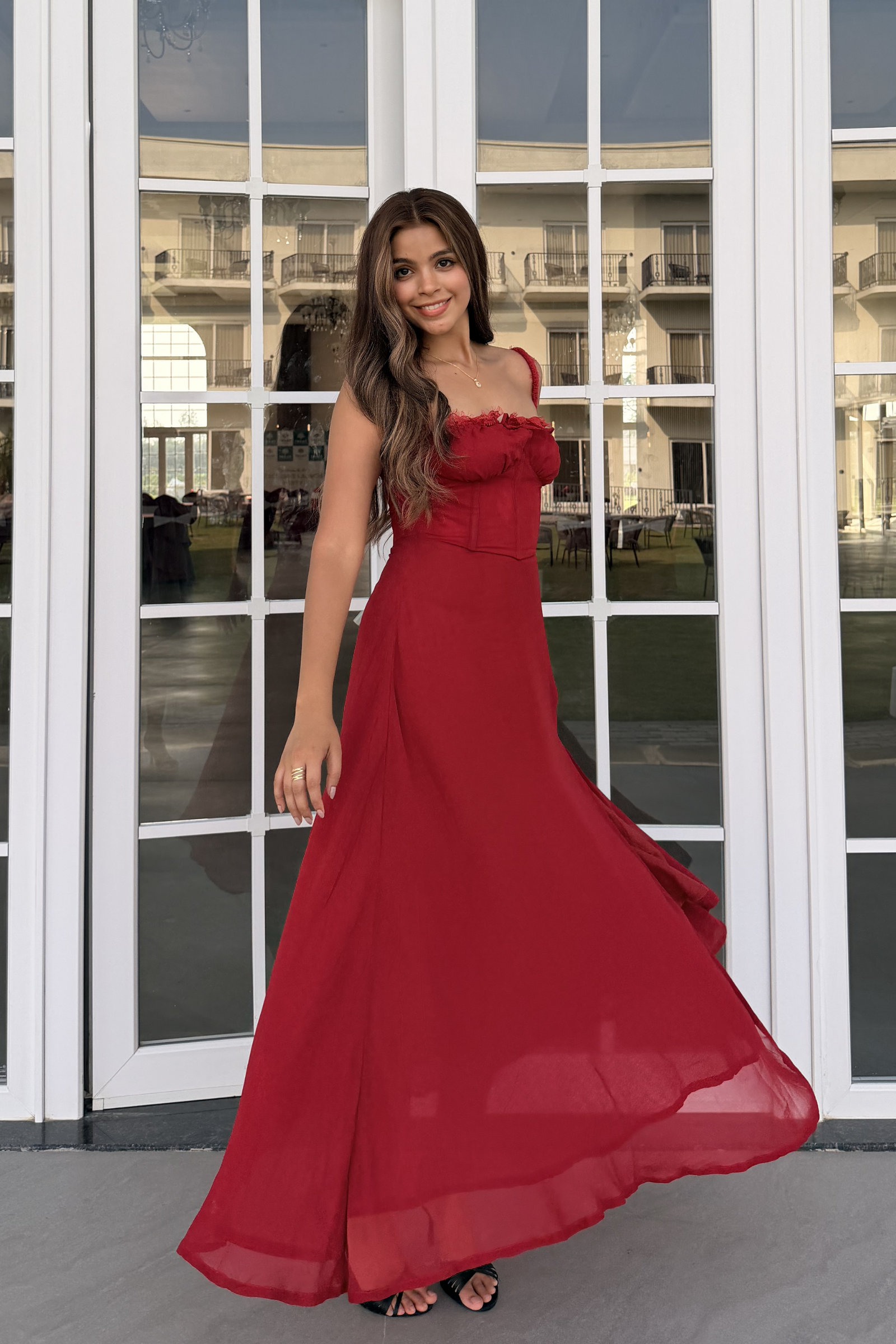Casablanca red corset dress