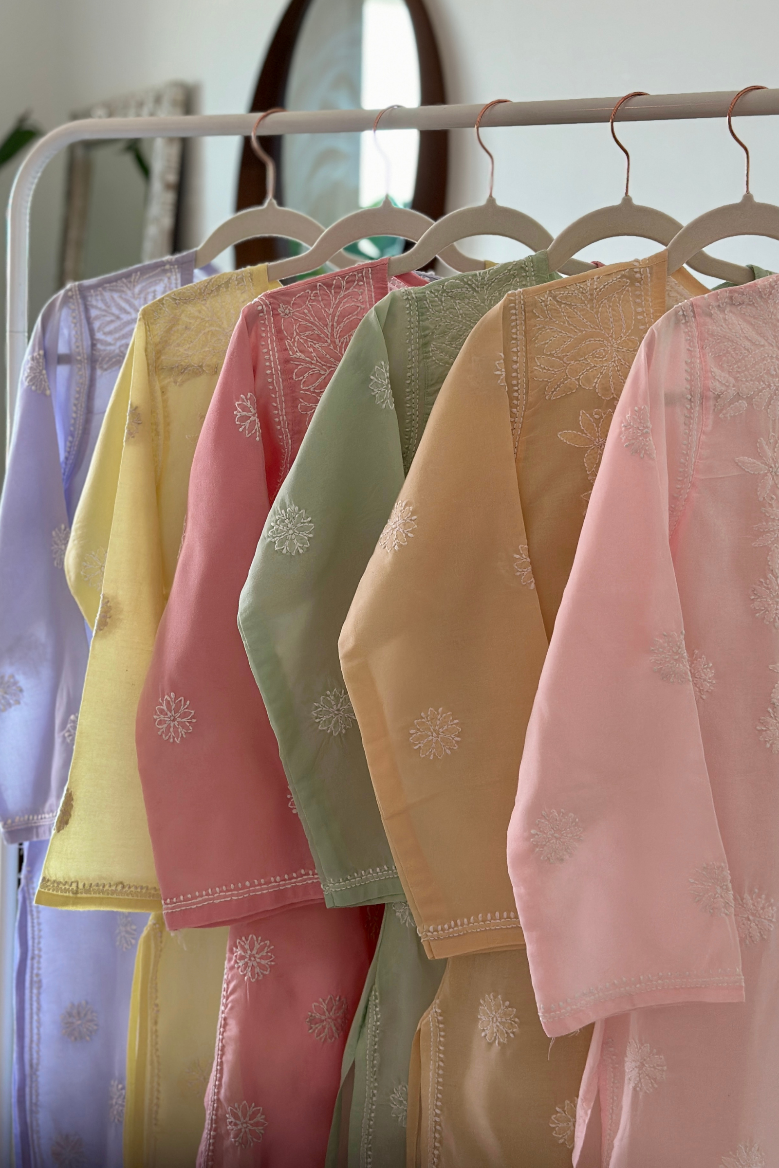 Milos Voil Hand Embroidered Chikankari Kurta With Slip