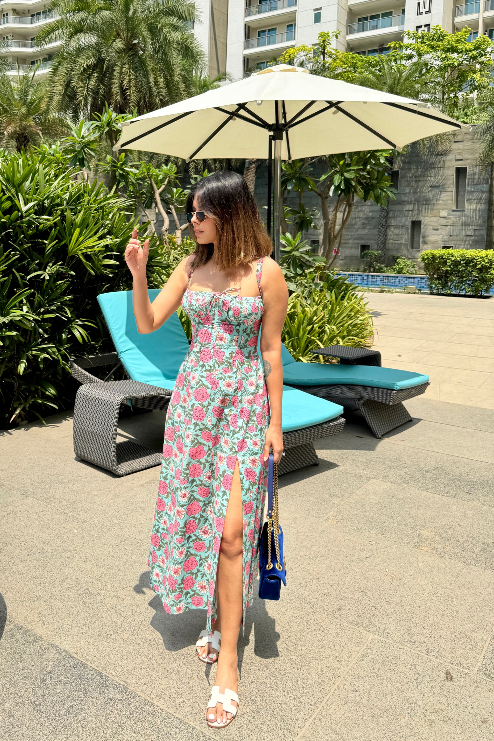 Aurora Printed Multicoloured Bustier Sundress