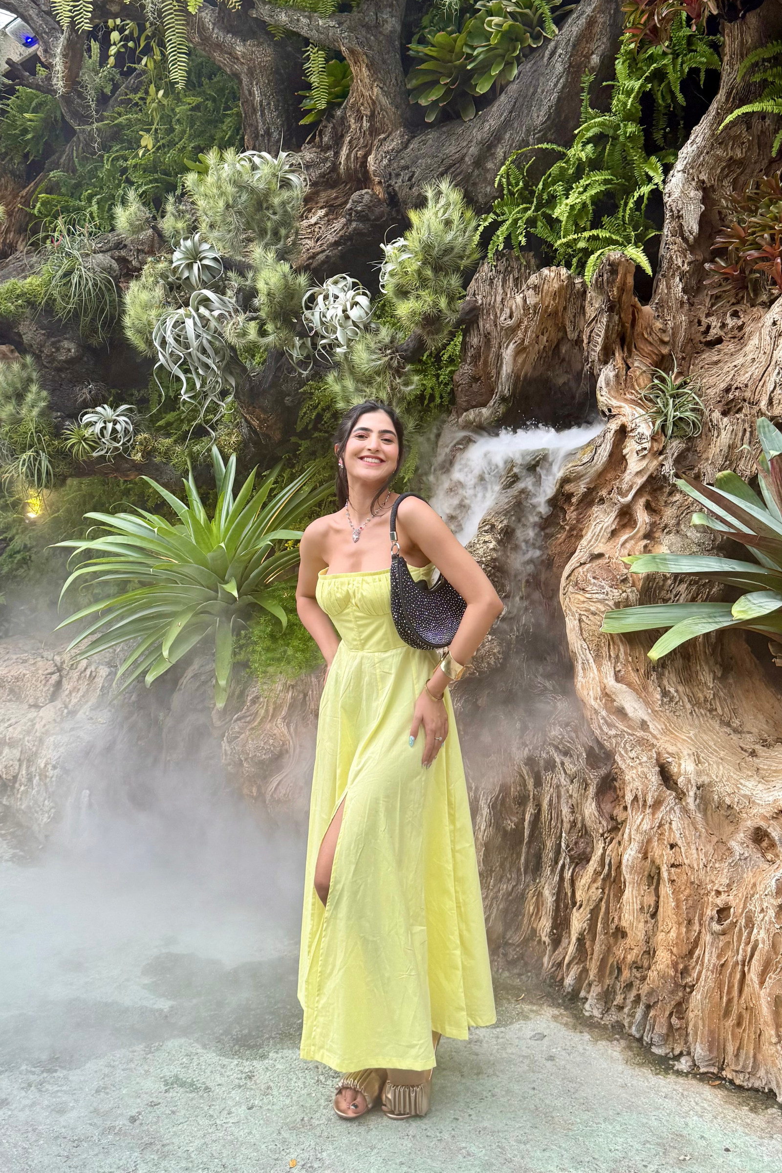 Sorrento Lemon Yellow Corset Tube Midi Dress