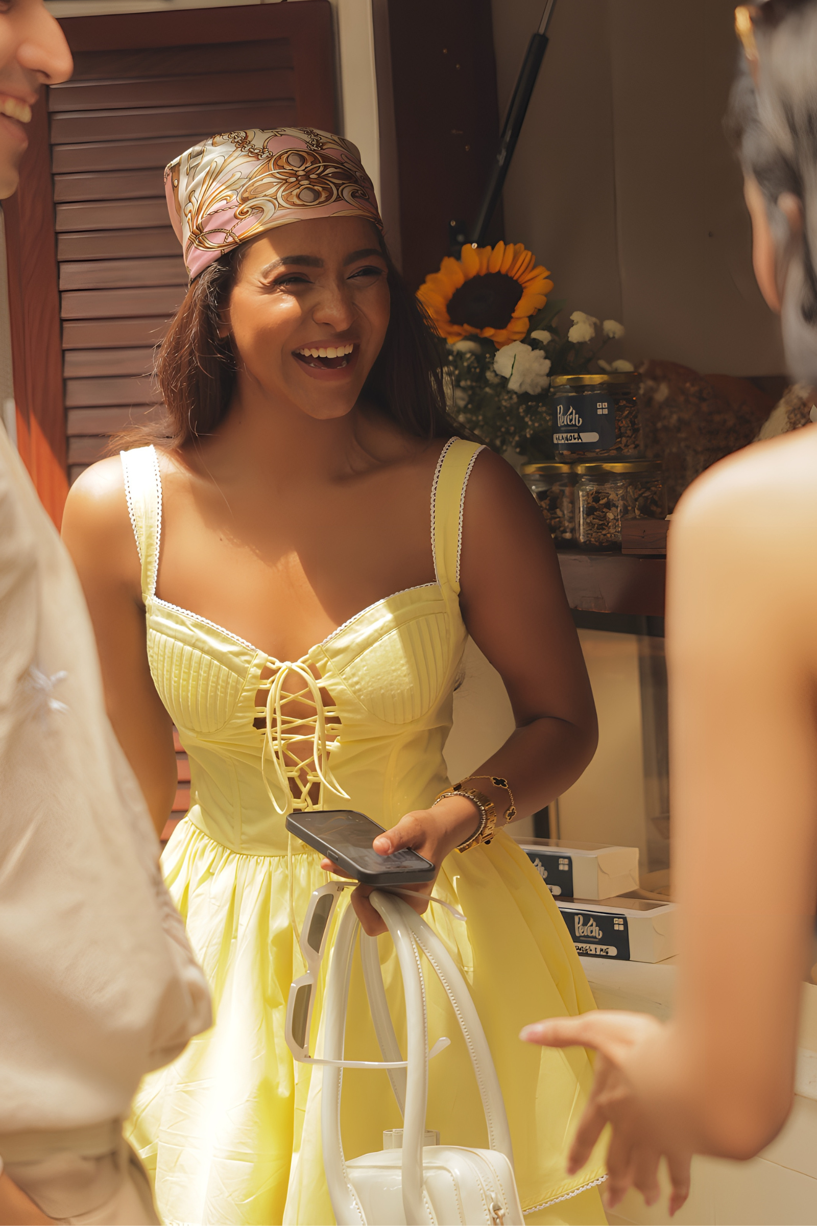Marbella Lemon Yellow Tiered Babydoll Dress