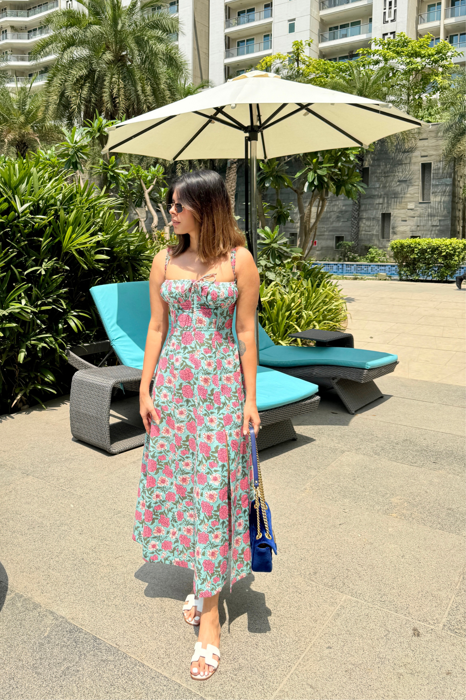 Aurora Printed Multicoloured Bustier Sundress