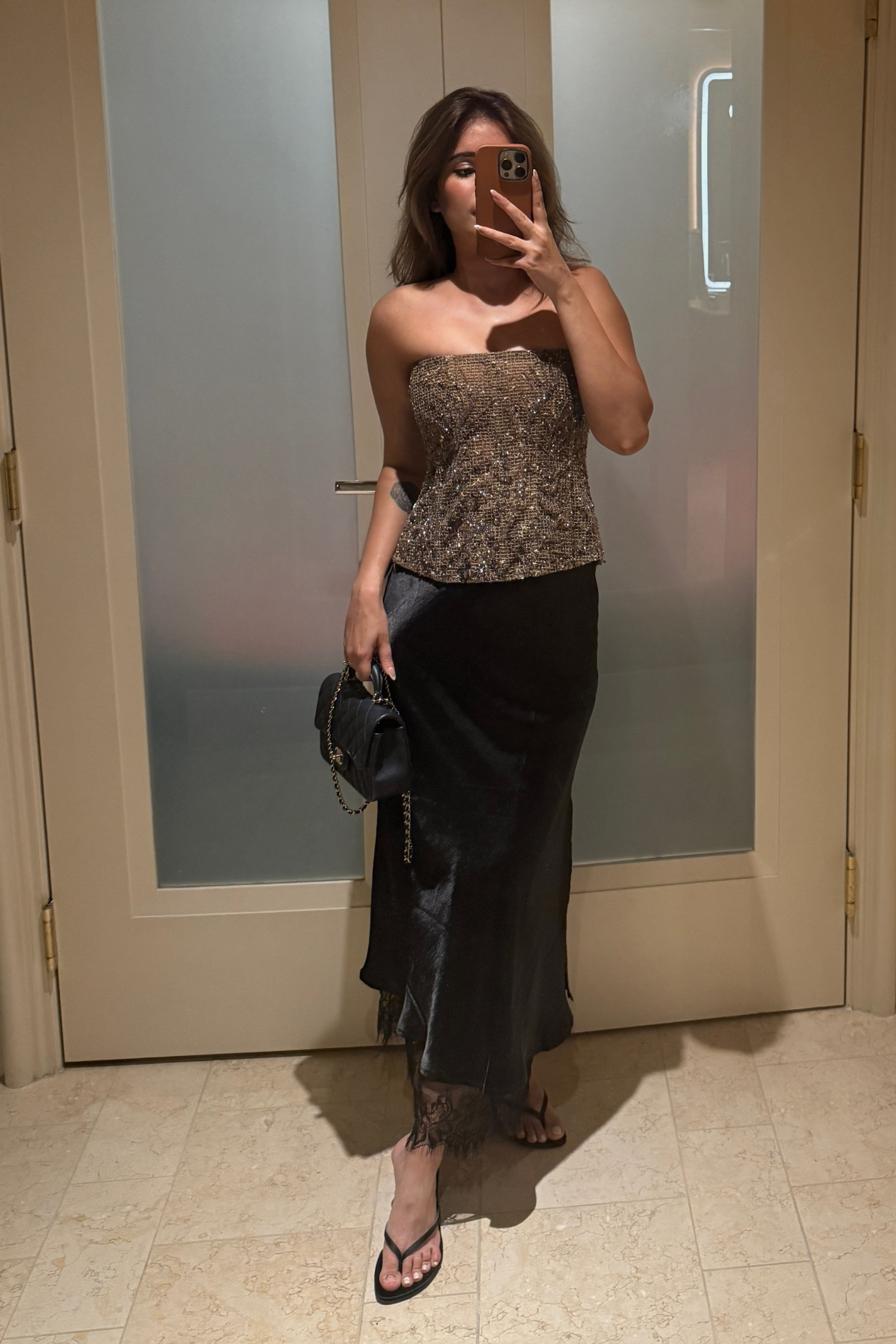 London brown Embellished Corset