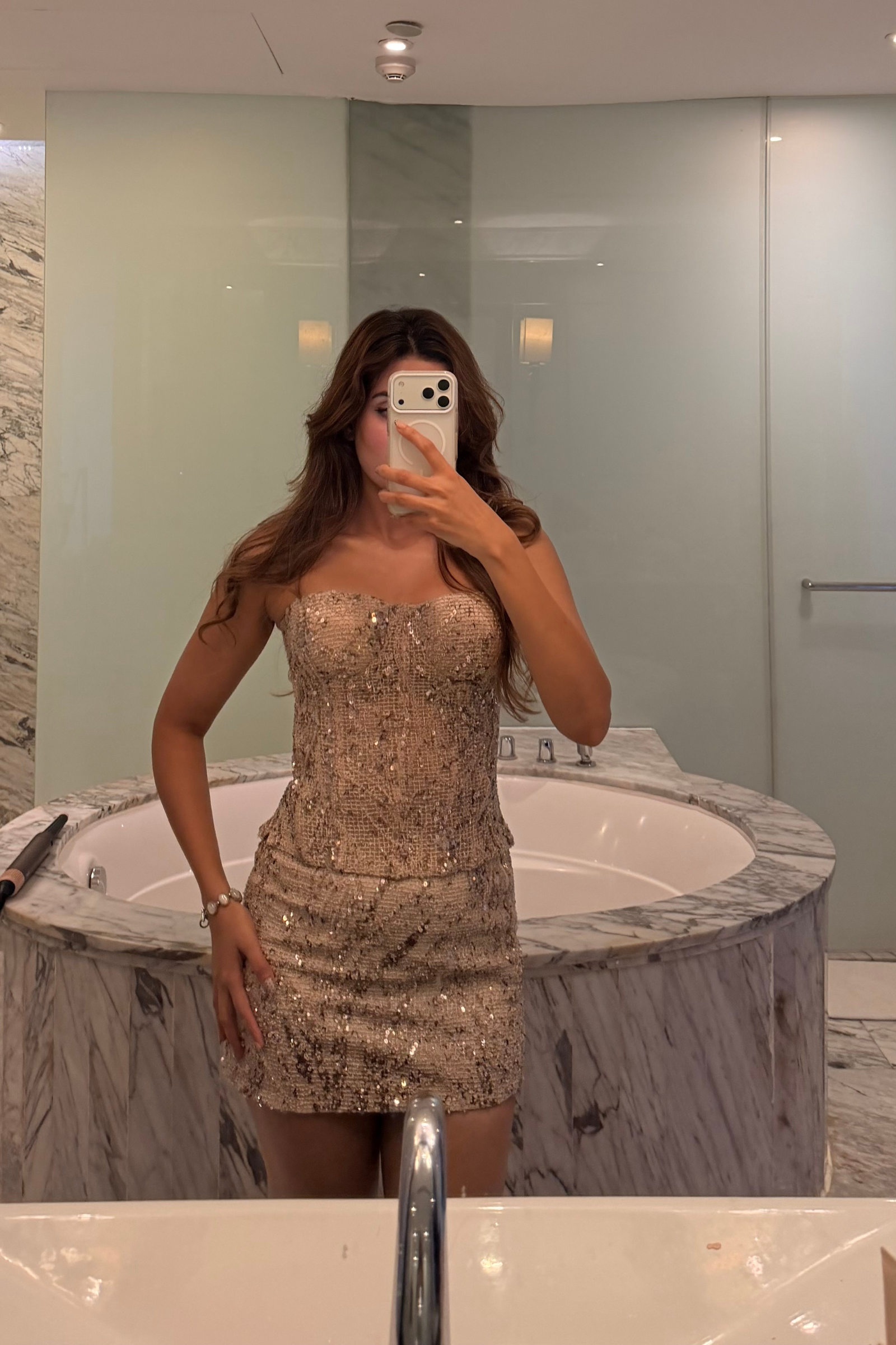 Berlin Cream Embellished Corset & Skirt Set