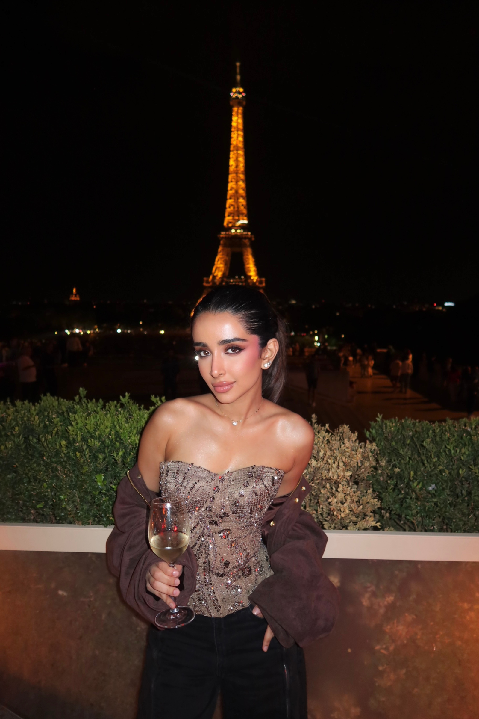 Shanghai Brown Embellished Corset