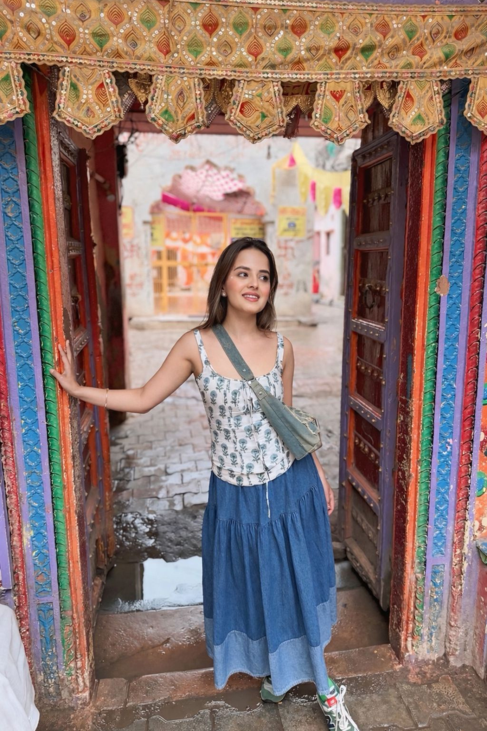 Meadow Cotton Front Open Top