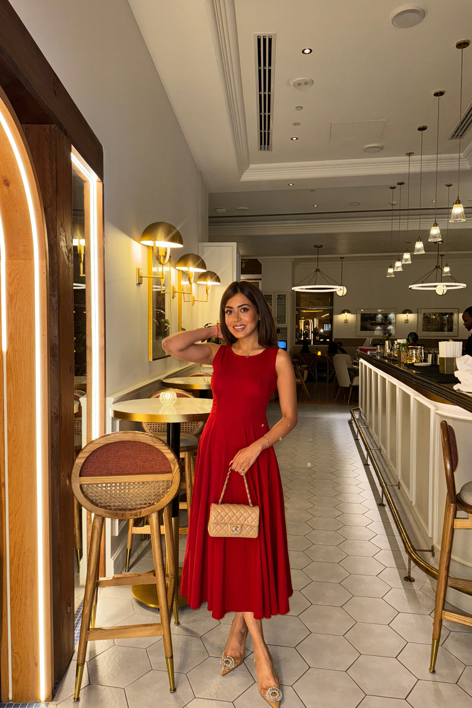 Florence Red Midi Sundress