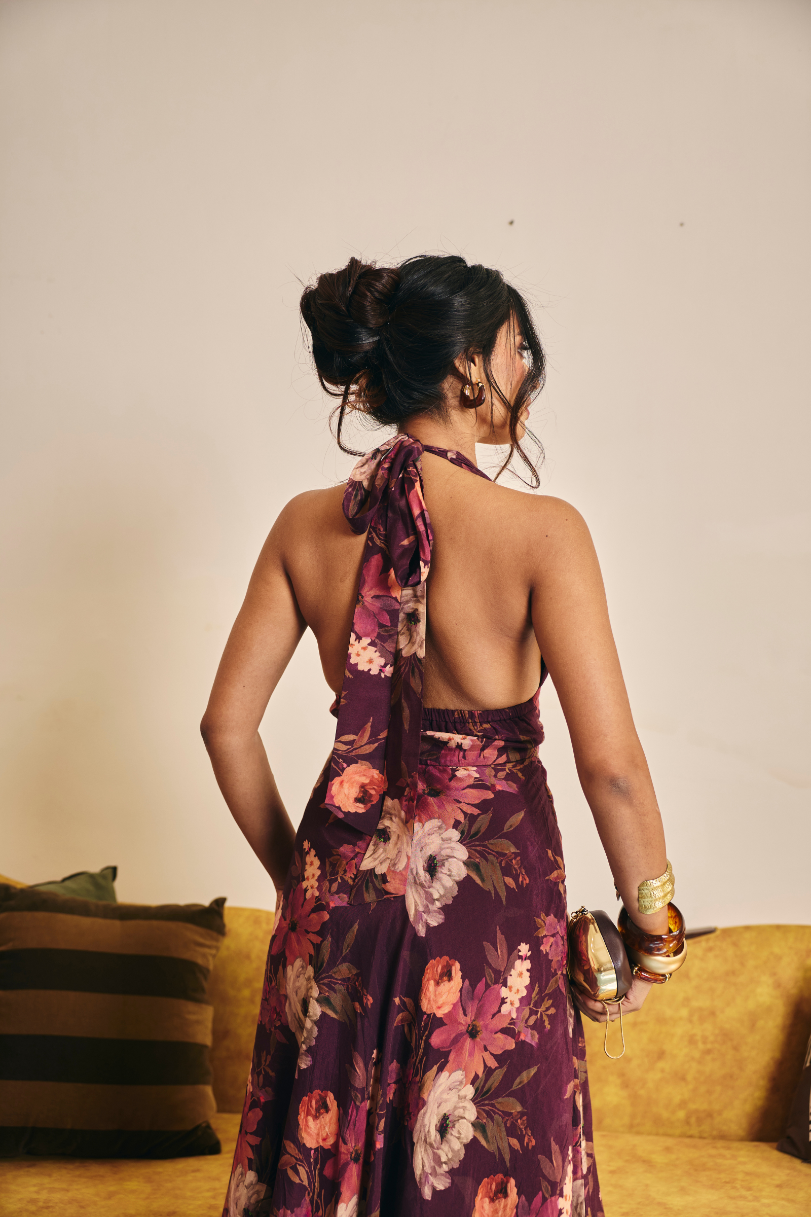 Marrakesh Purple floral maxi dress