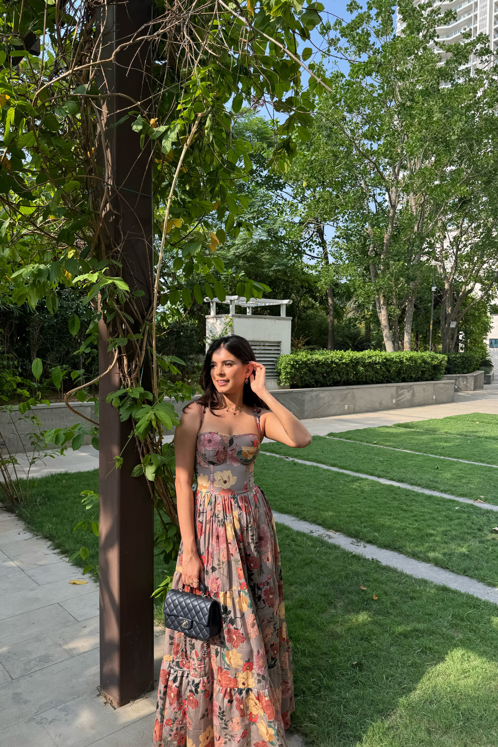 Georgia Floral Bustier Maxi Sundress