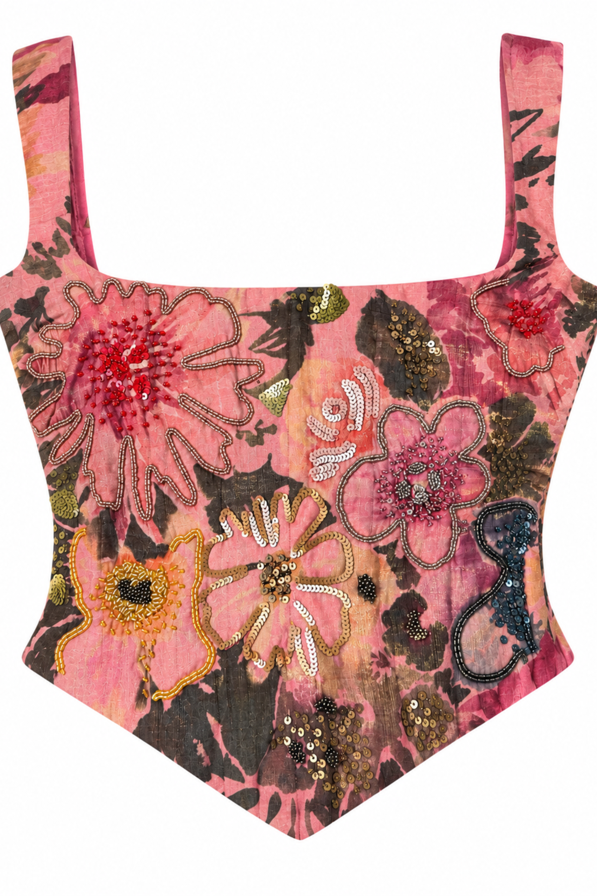 Chhabili Pink Embellished Floral Corset