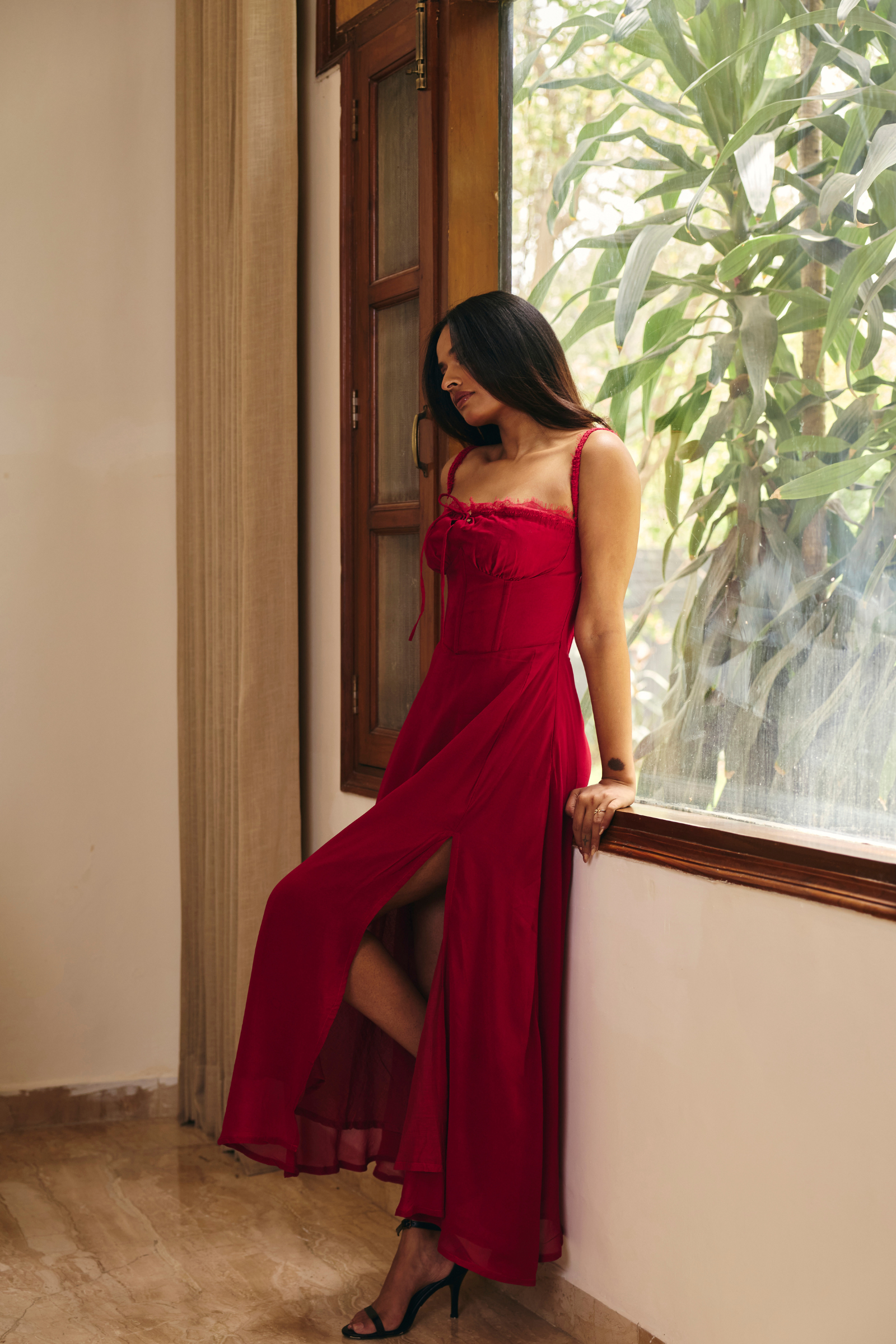 Casablanca red corset dress