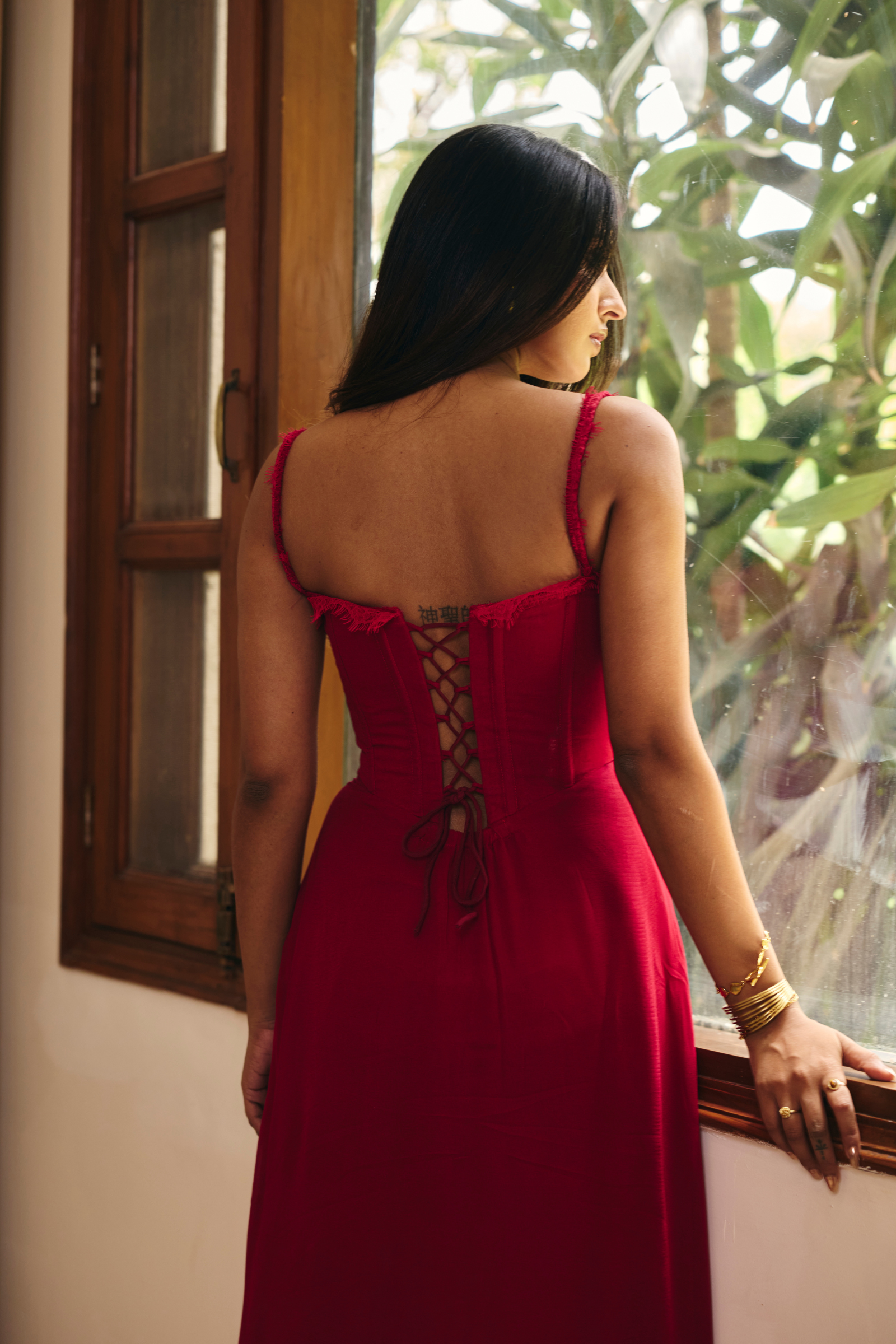 Casablanca red corset dress