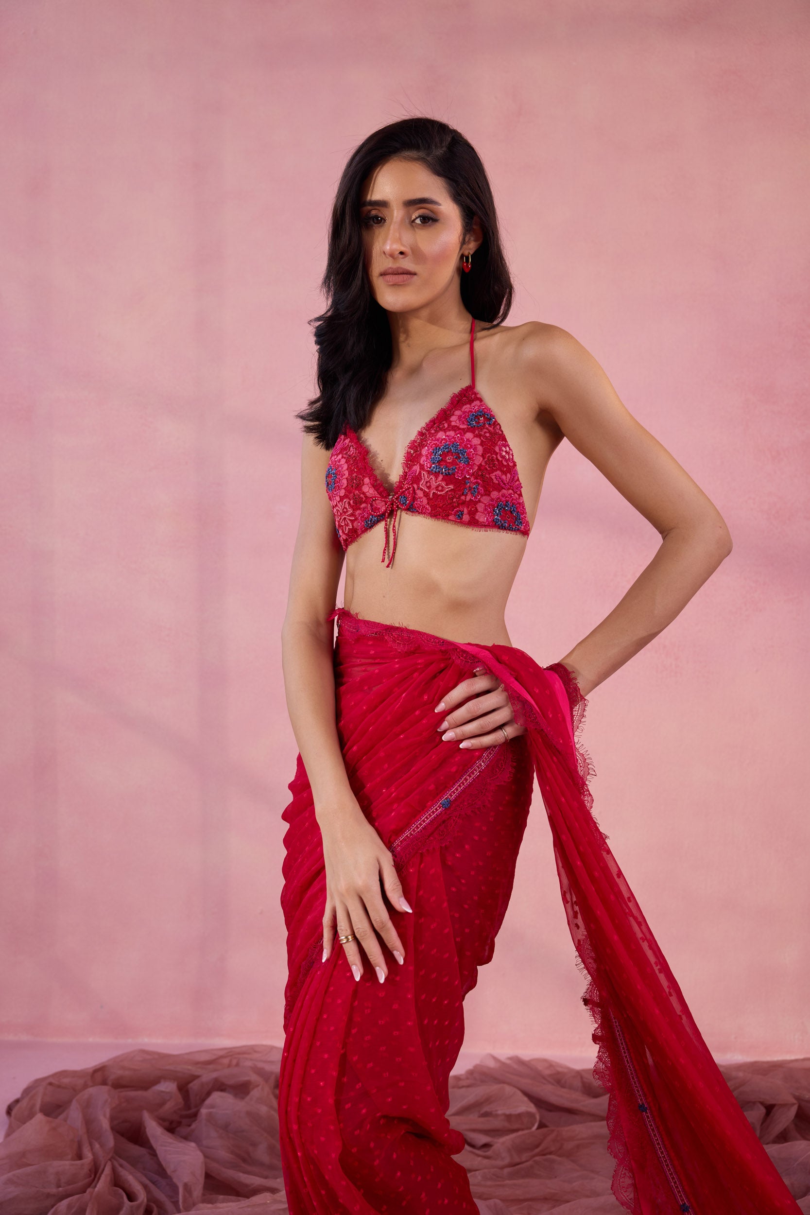 Very Raspberry Saree