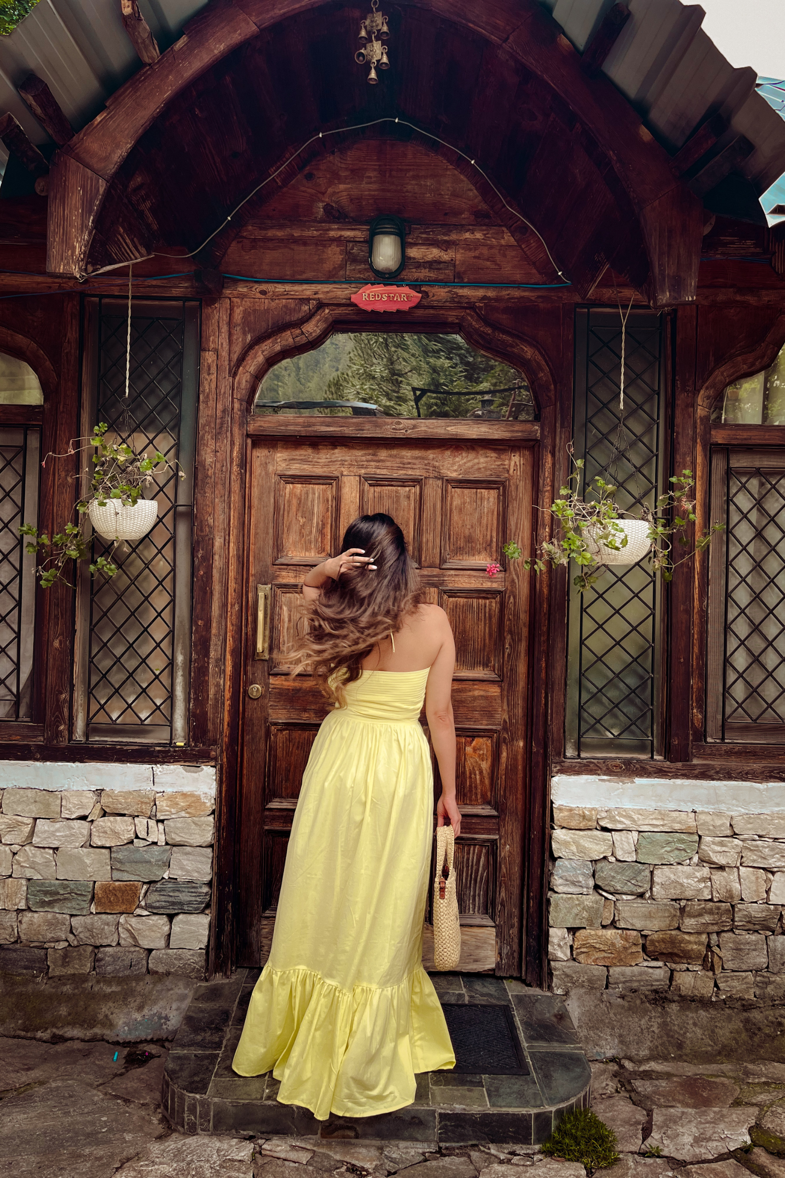 Penelope Lime Yellow Halter Maxi Dress
