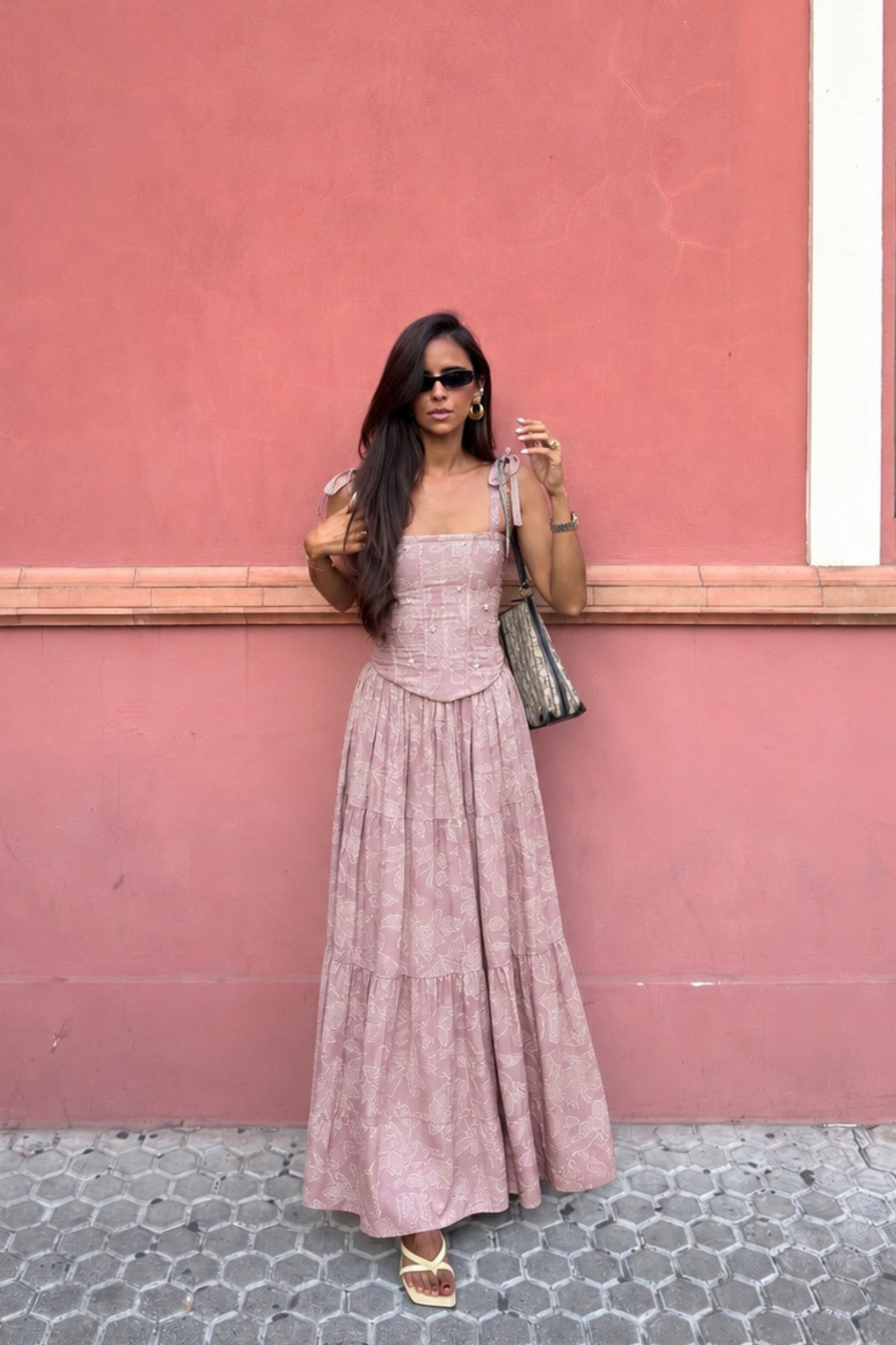 Sydney Lilac floral corset top