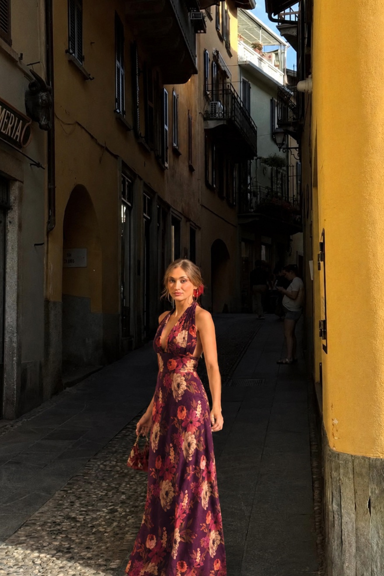 Marrakesh Purple floral maxi dress