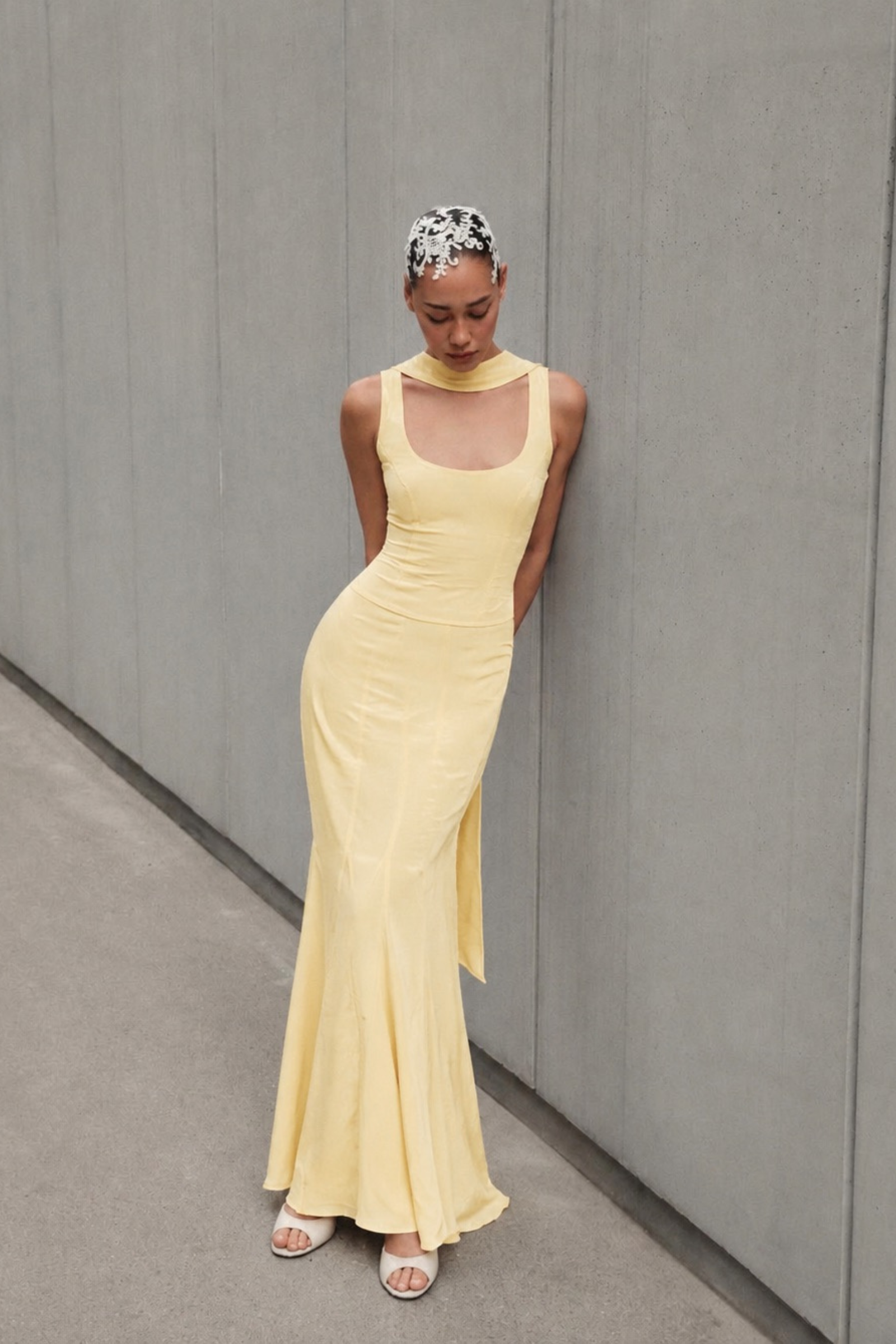 Rome Butter Yellow corset & skirt set