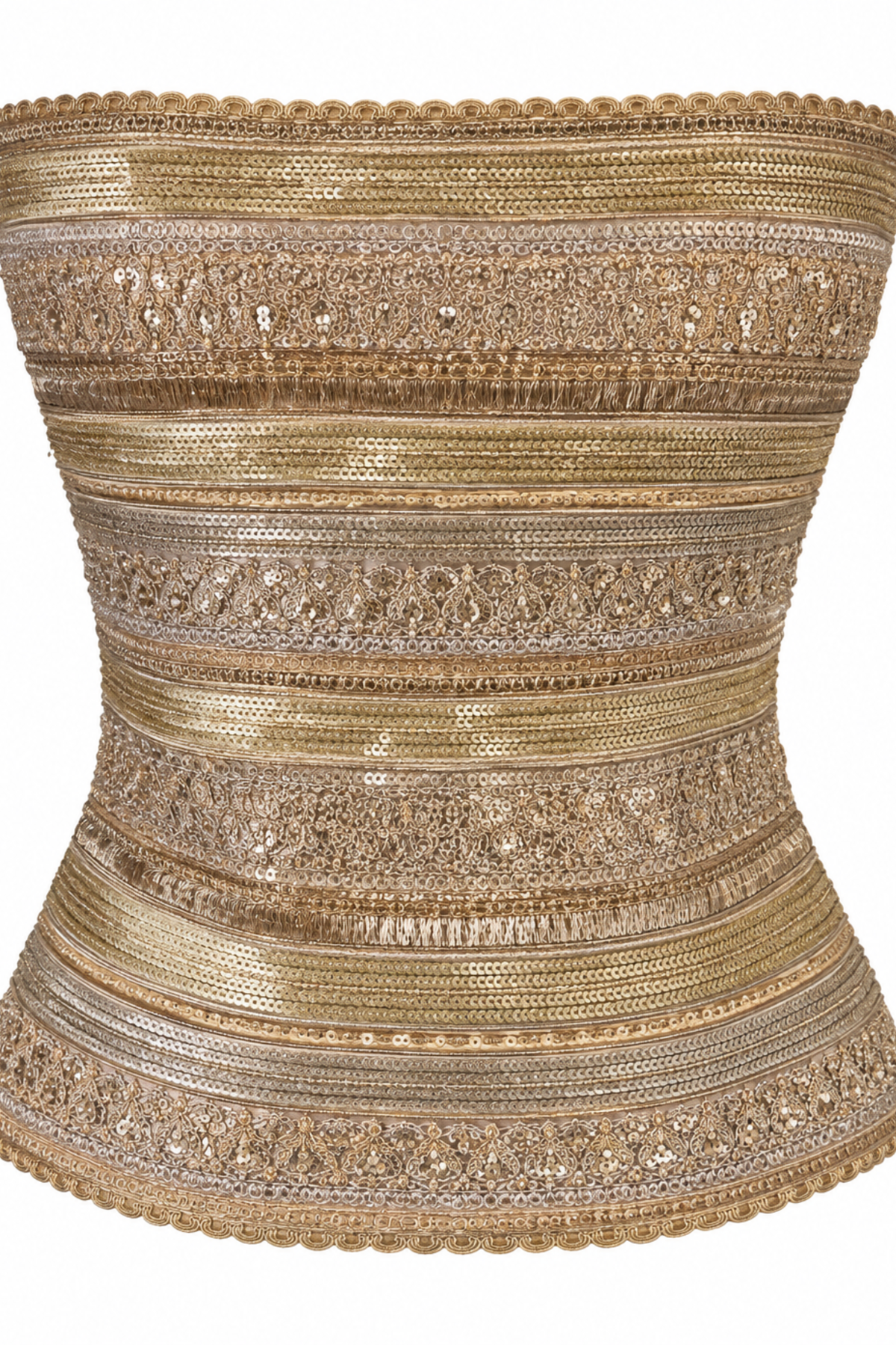 Shehzaadi Gold Embellished Strapless Corset