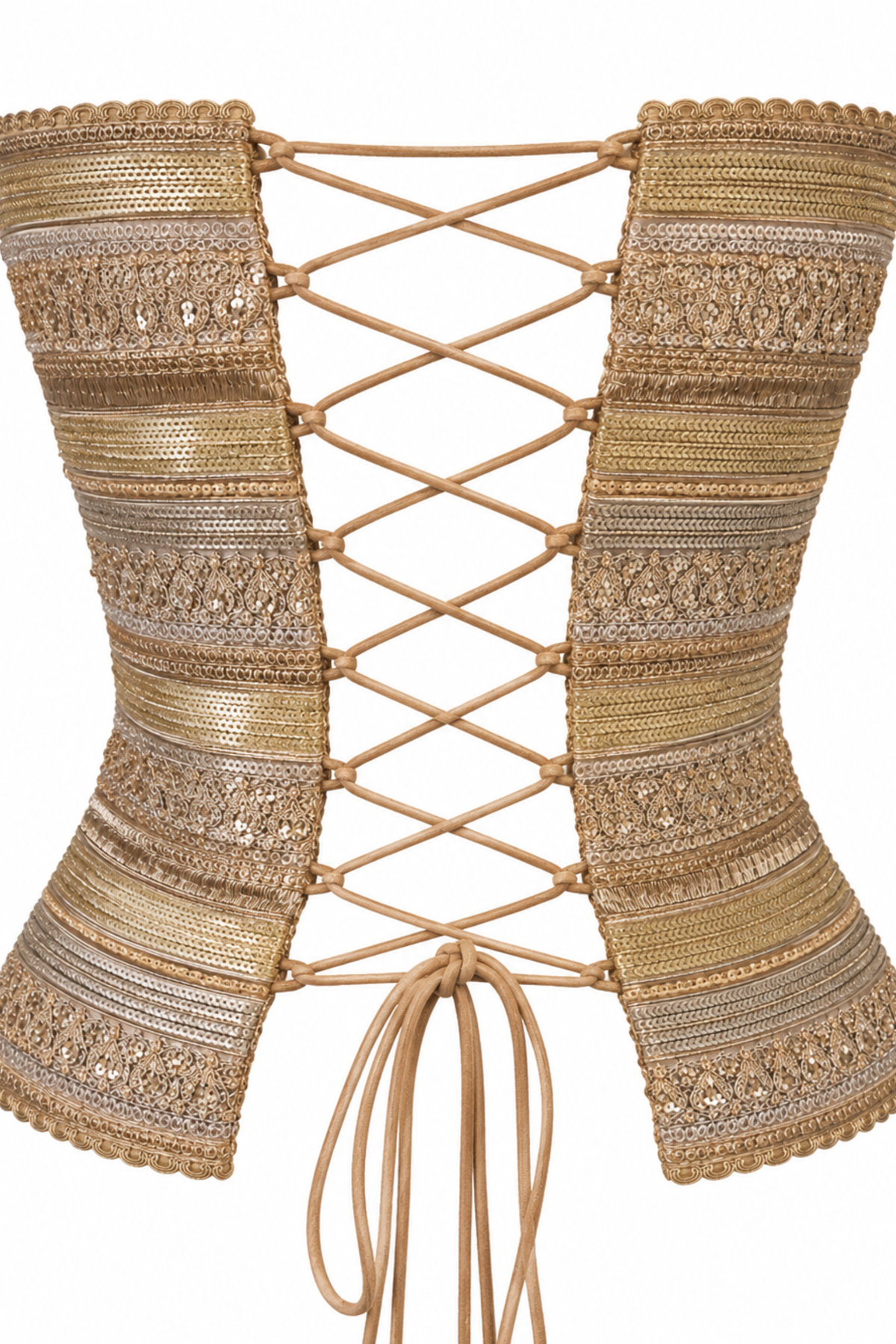 Shehzaadi Gold Embellished Strapless Corset