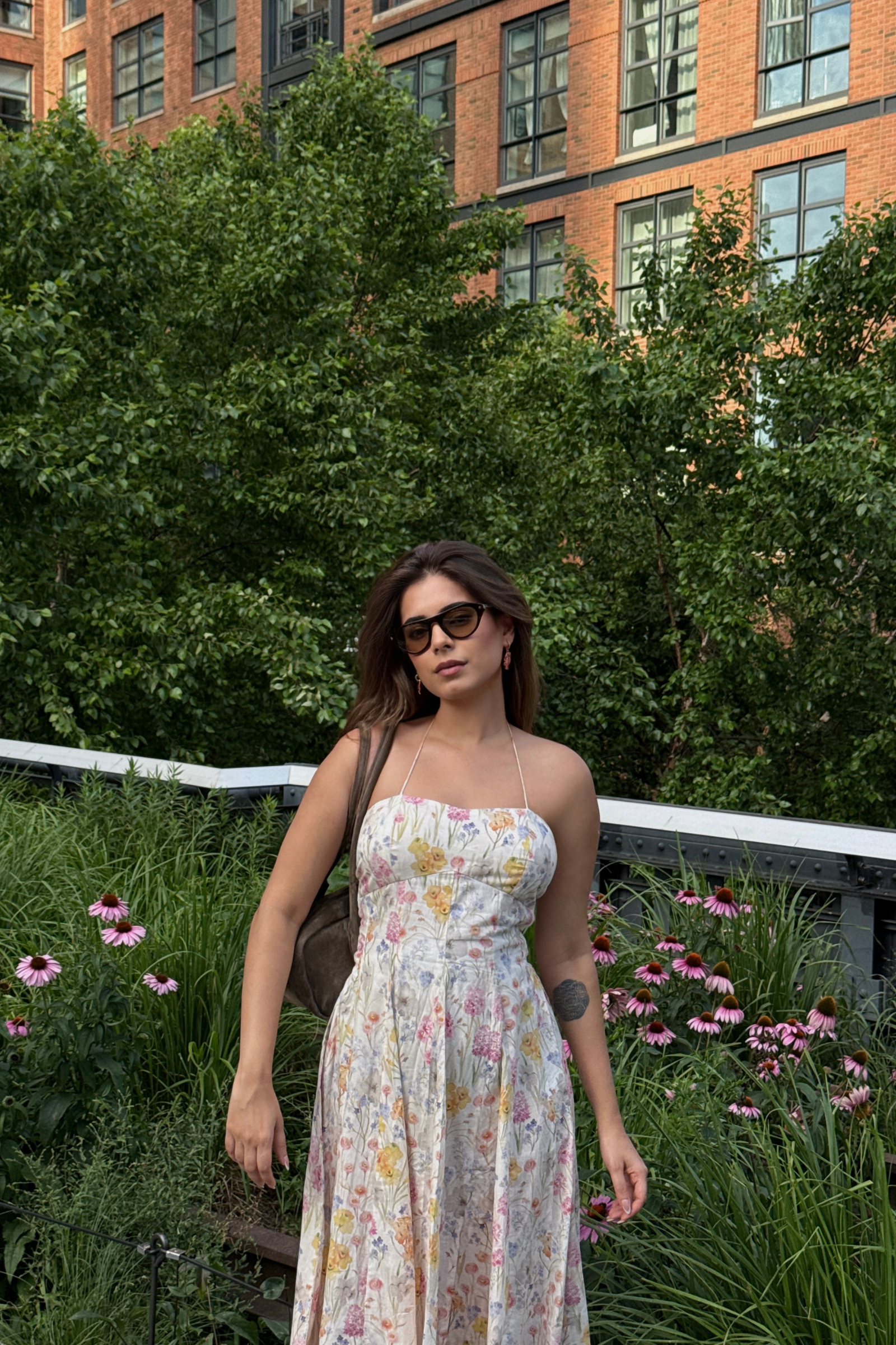 Cannes White Floral Midi Sundress