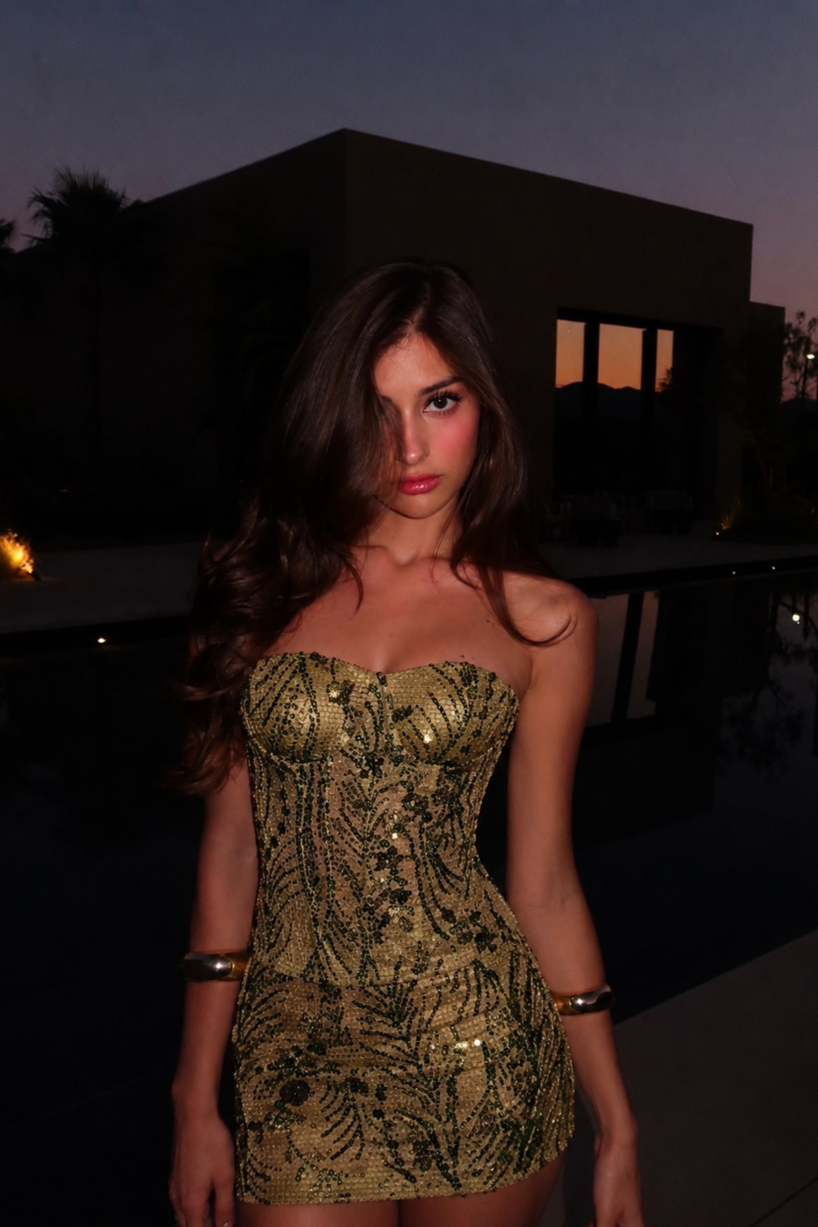 Zanzibar green Embellished Corset Top