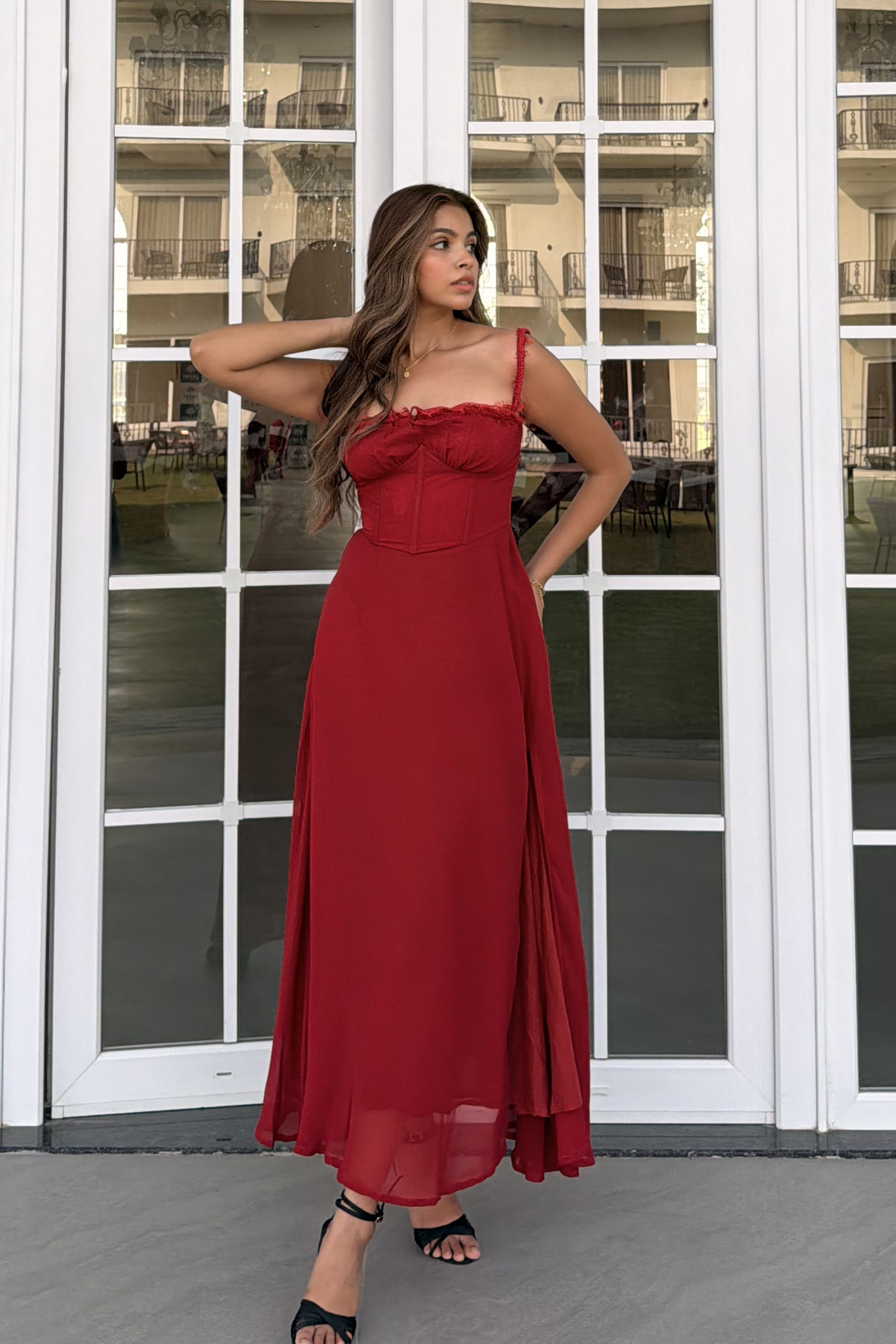 Casablanca red corset dress