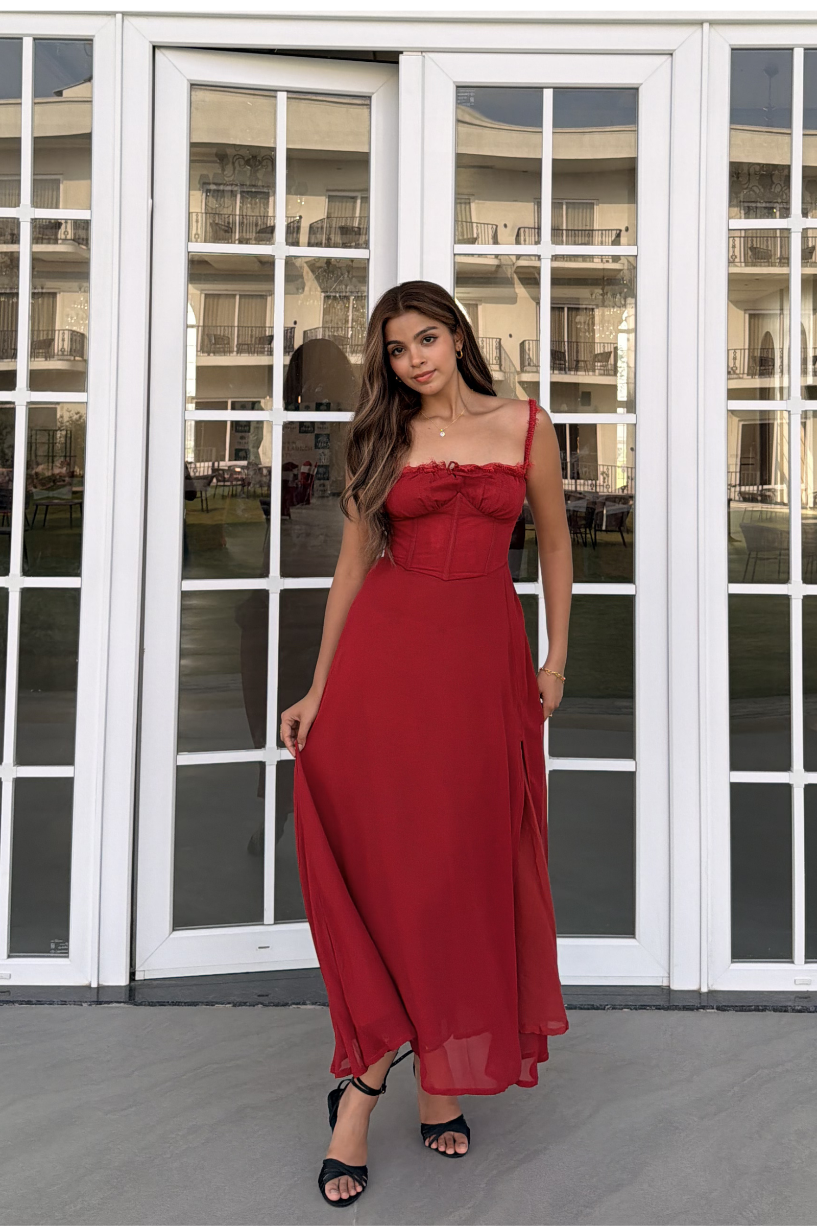 Casablanca red corset dress