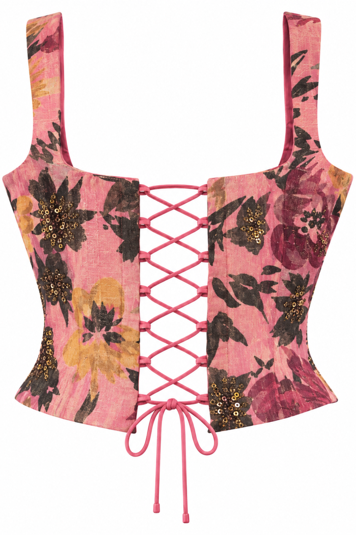 Chhabili Pink Embellished Floral Corset