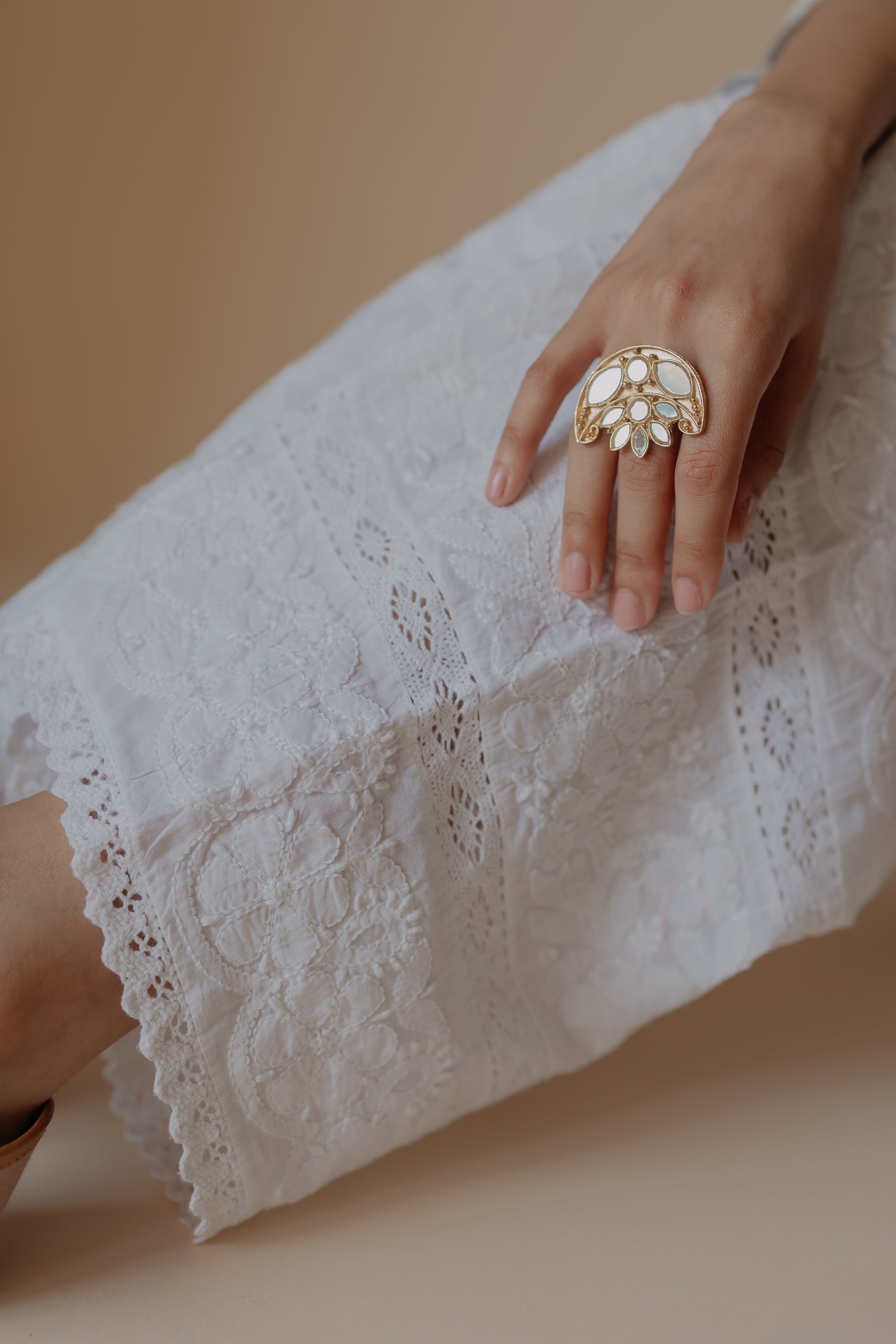 Mariam White Cotton Hand Embroidered Chikankari Palazzo