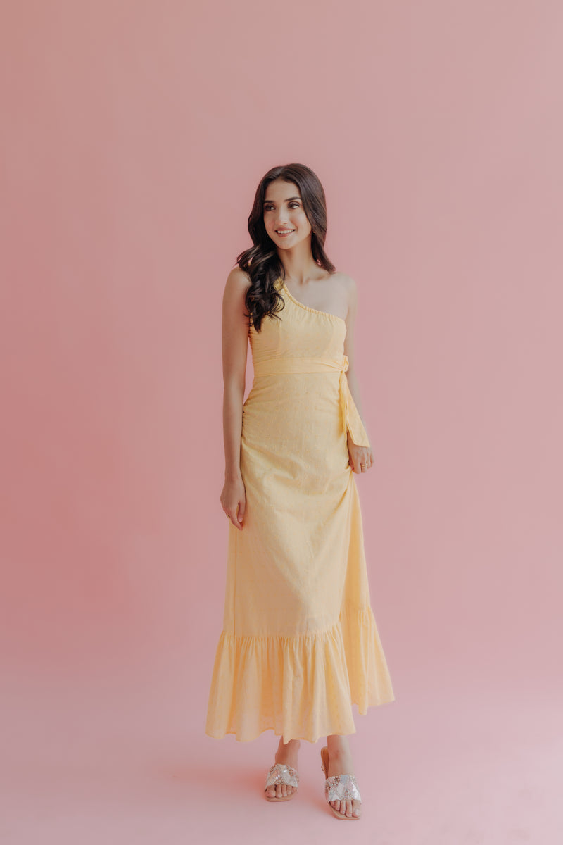 Iliana One Shoulder Midi Dress