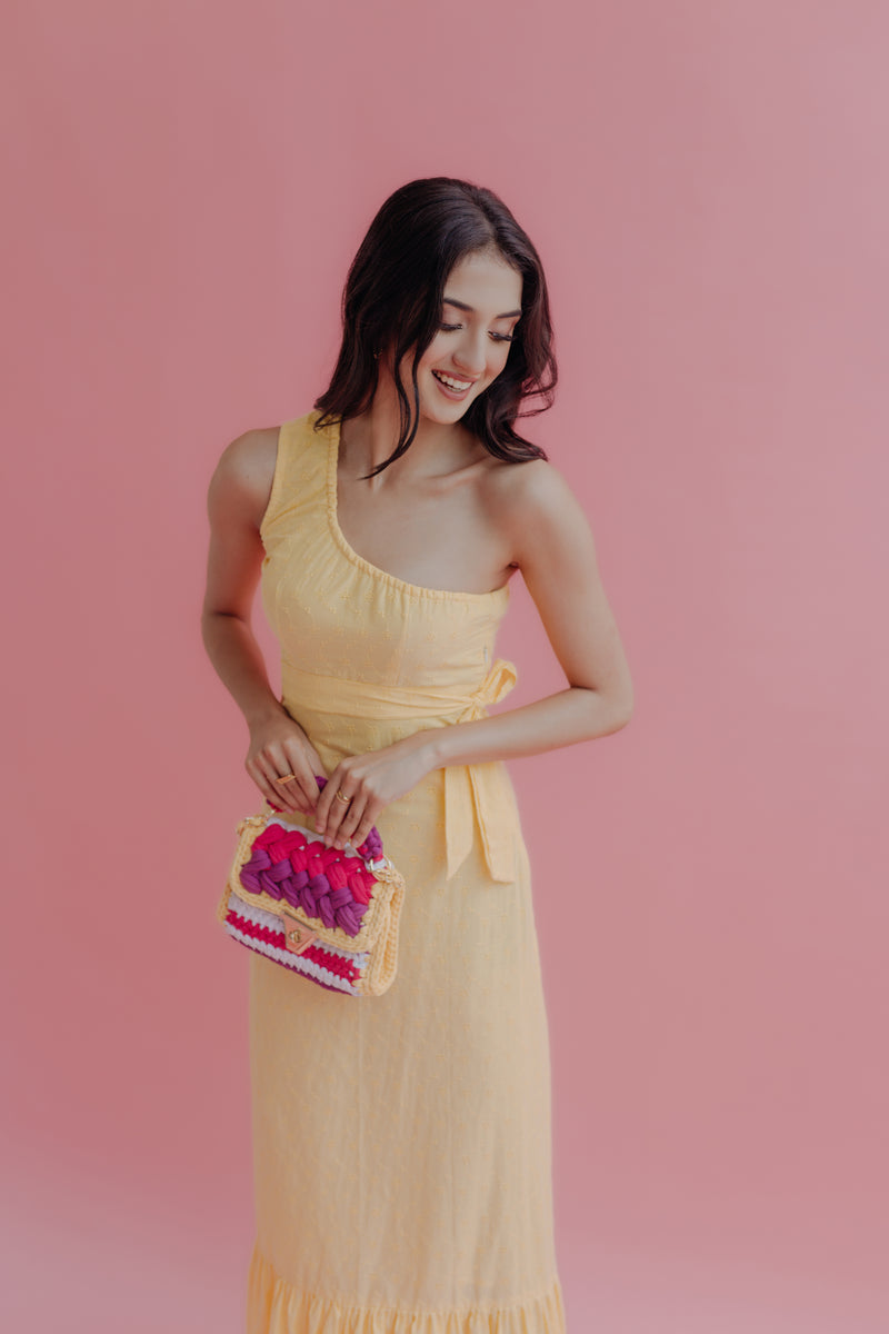 Iliana One Shoulder Midi Dress