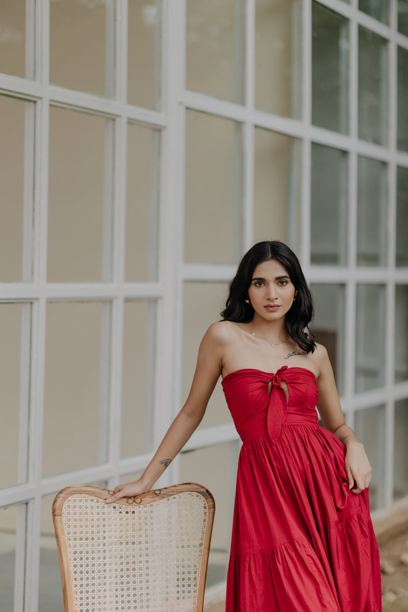 Alexandra Strapless Tiered Maxi Dress