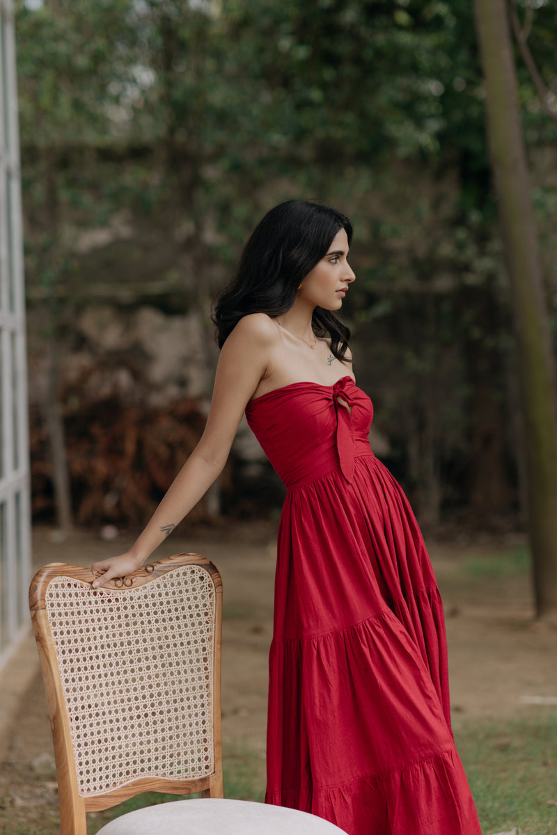 Alexandra Strapless Tiered Maxi Dress