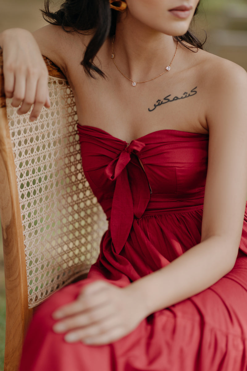 Alexandra Strapless Tiered Maxi Dress