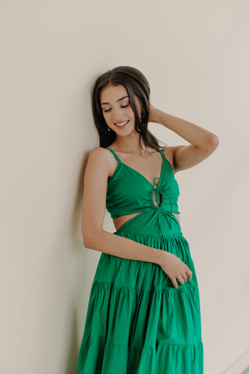 Lydia Cut-Out Tiered Maxi Dress