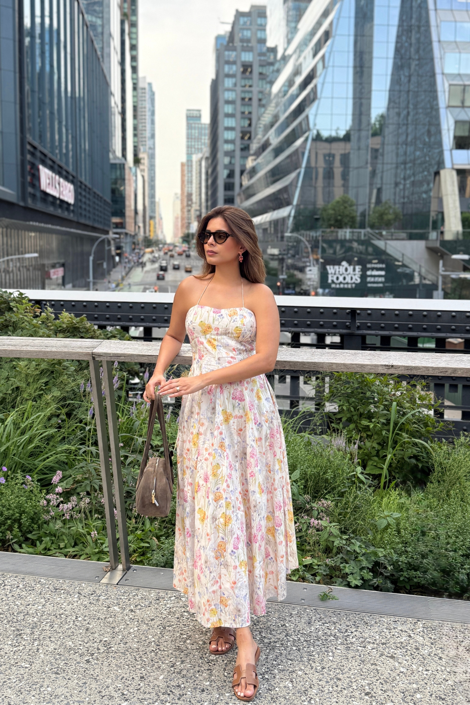 Cannes White Floral Midi Sundress