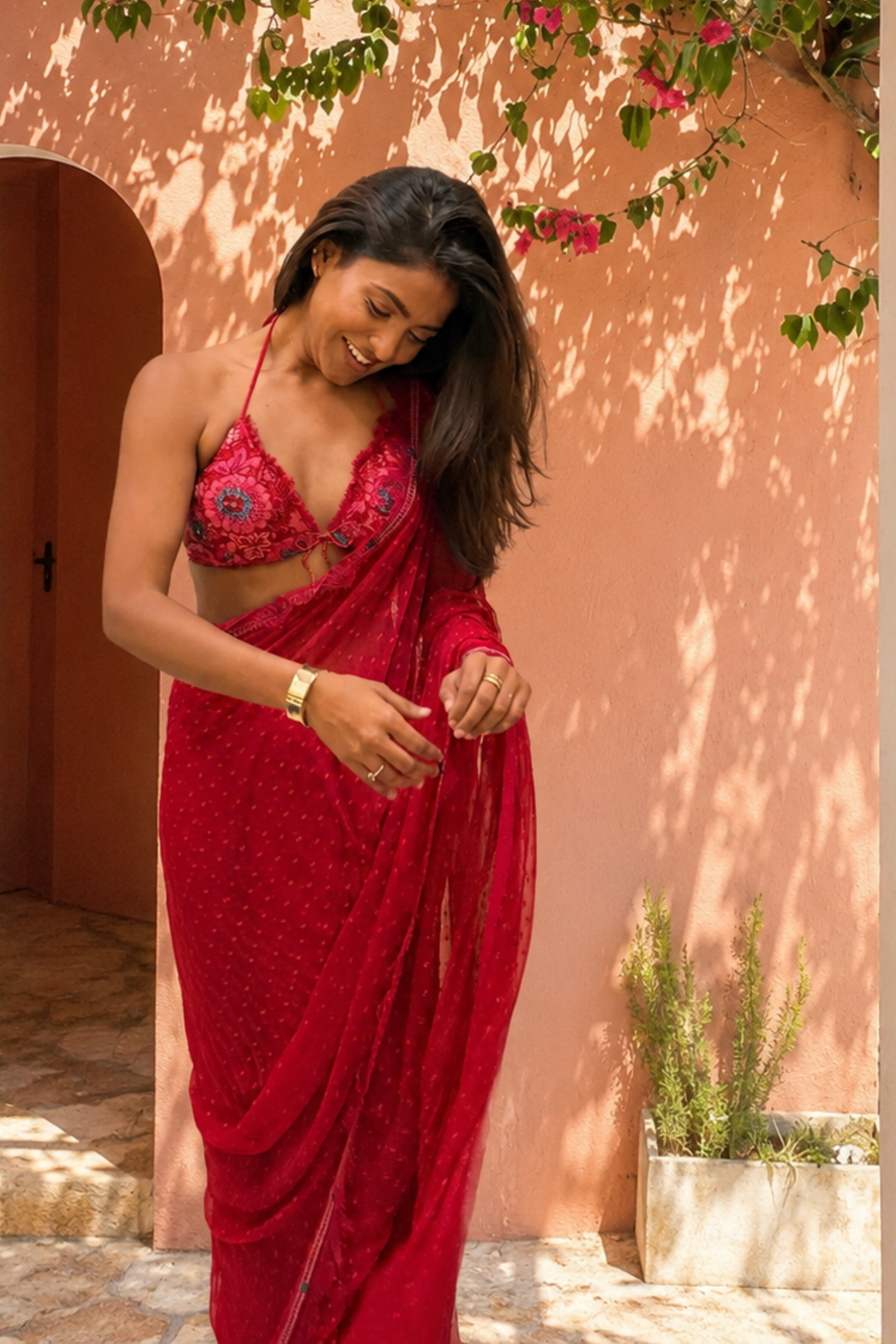 Very Raspberry Saree