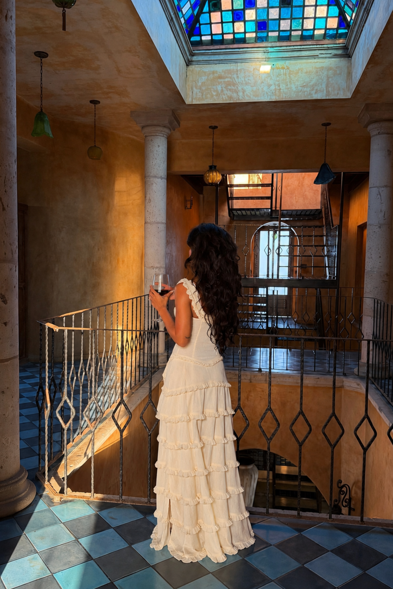 Amalfi Off White Ruffle Dress