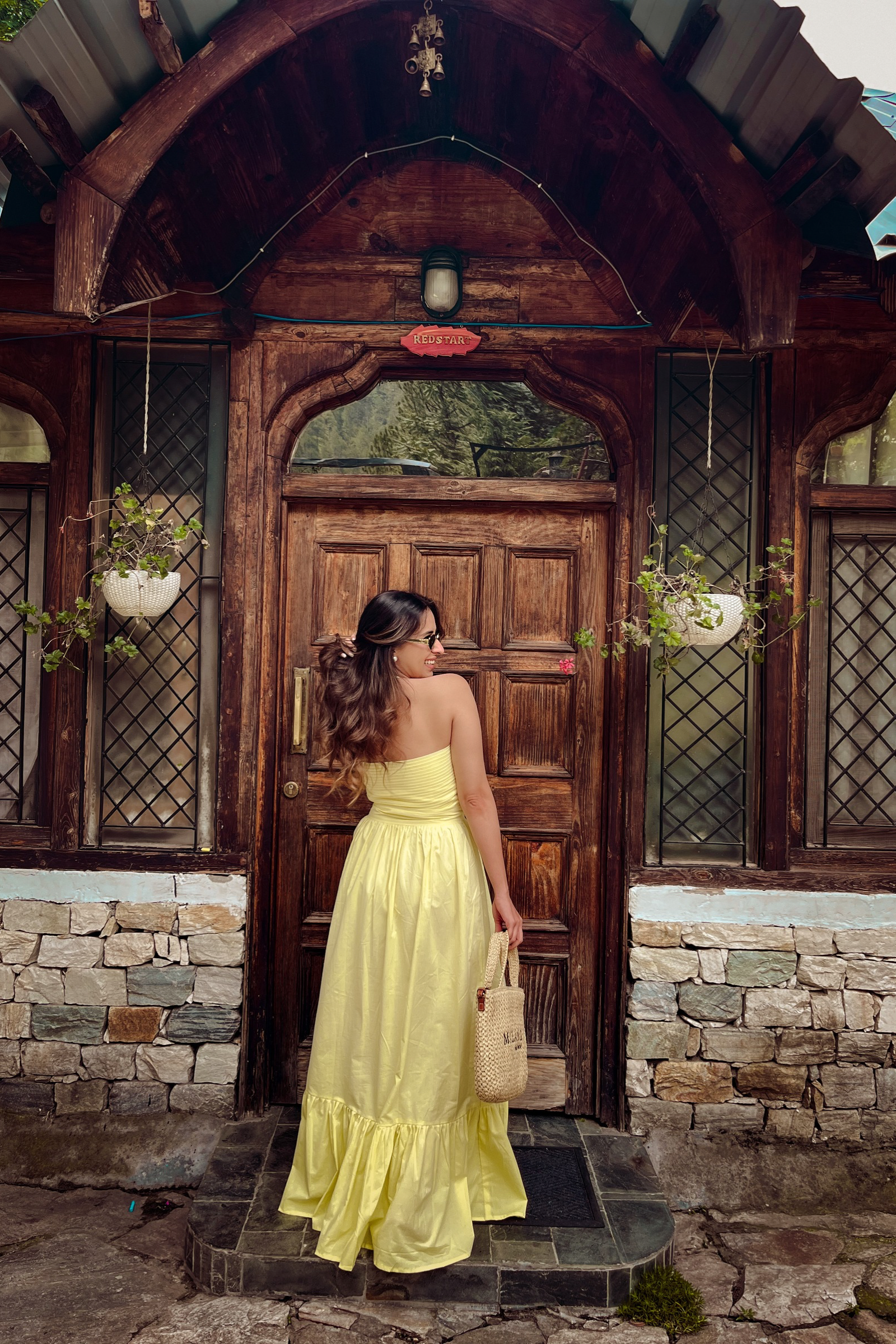 Penelope Lime Yellow Halter Maxi Dress