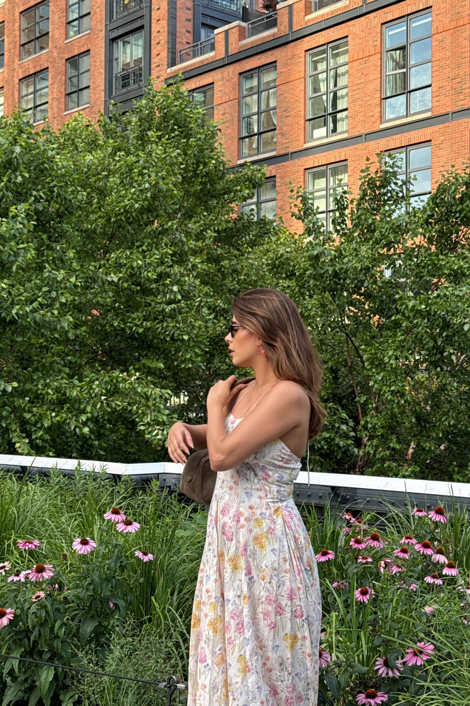 Cannes White Floral Midi Sundress