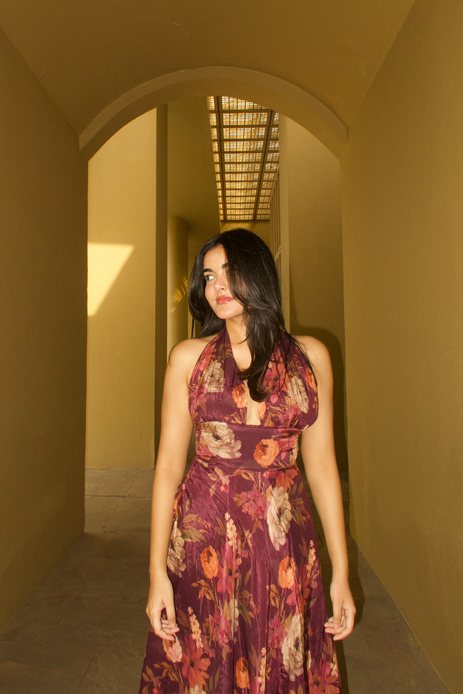 Marrakesh Purple floral maxi dress