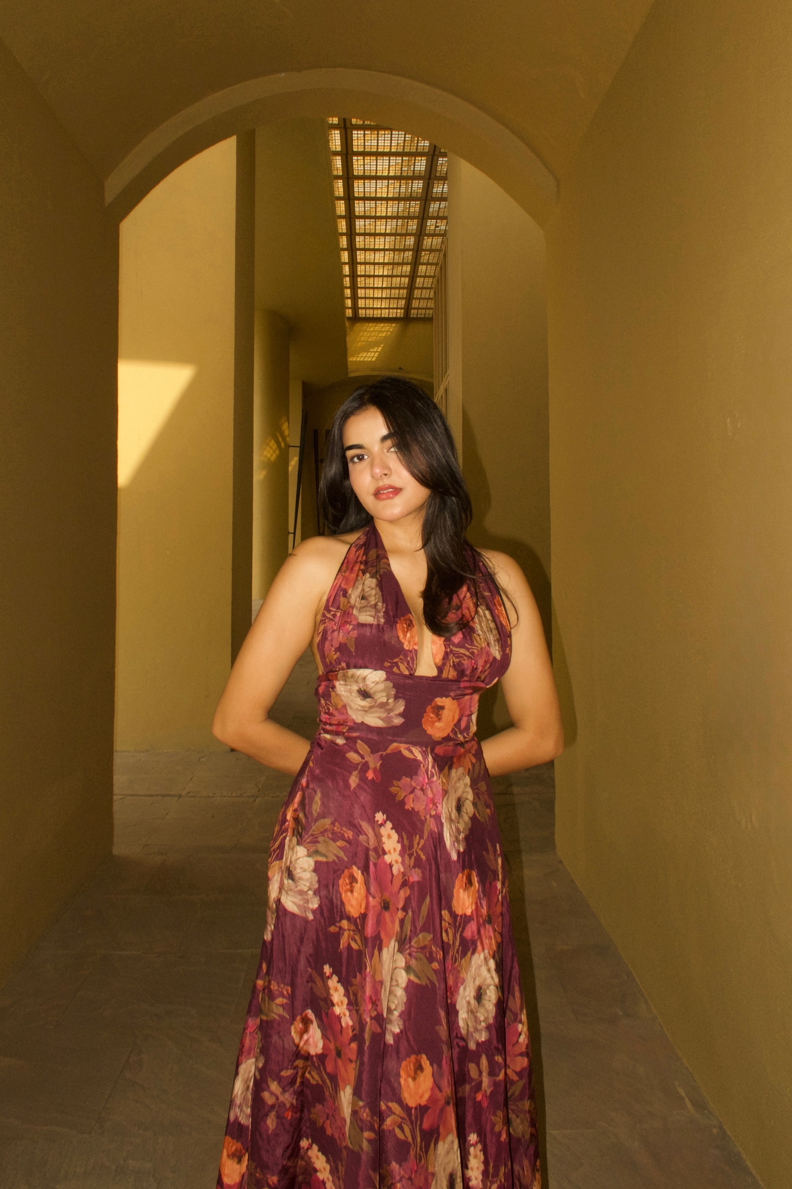 Marrakesh Purple floral maxi dress