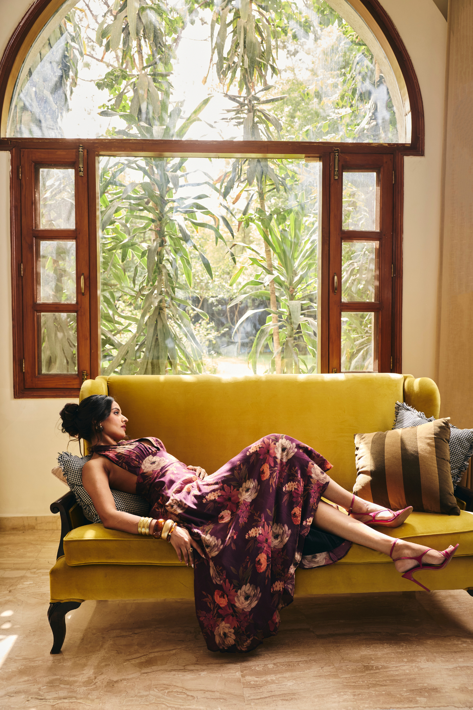 Marrakesh Purple floral maxi dress
