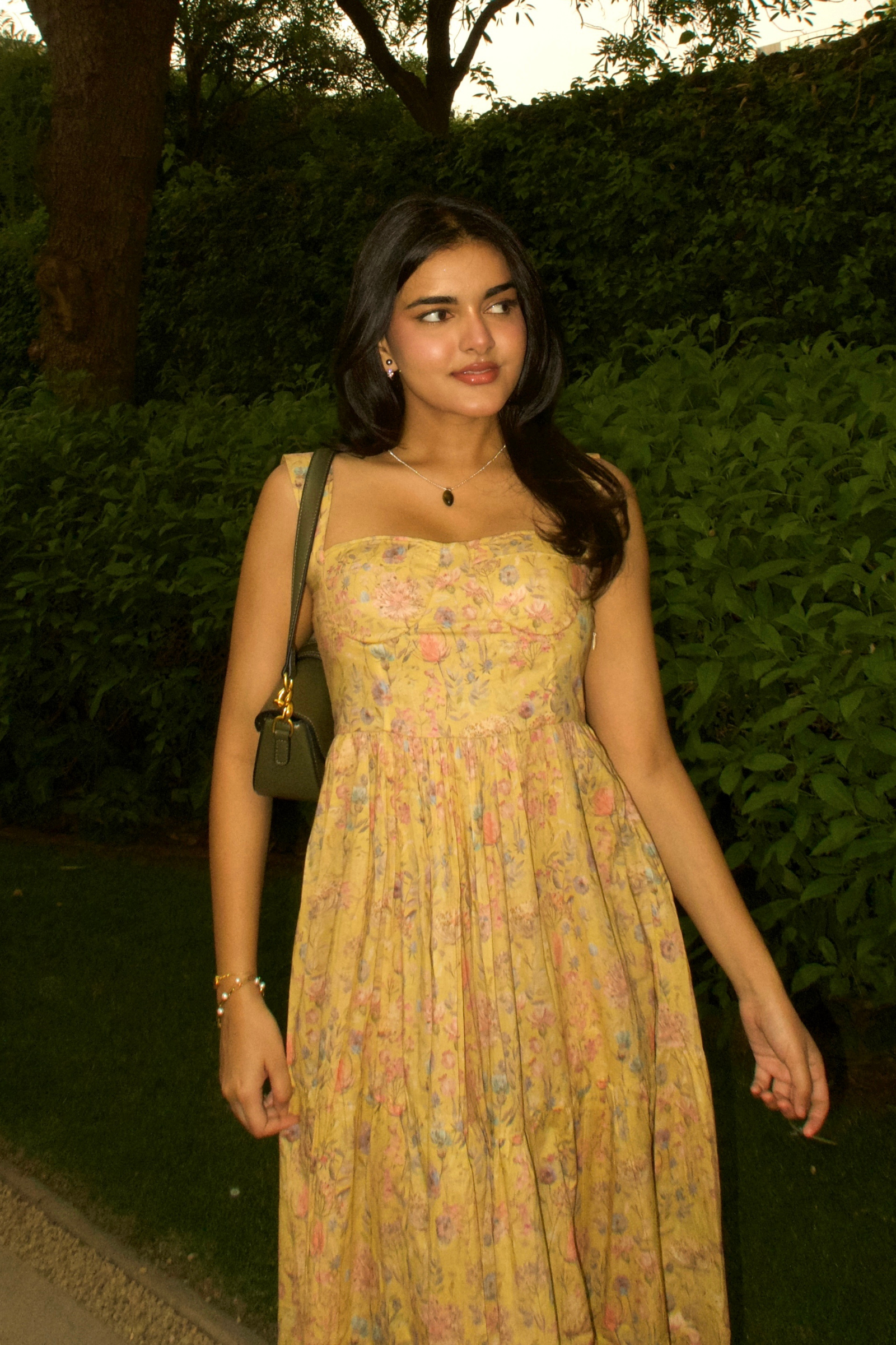 Valetta Yellow floral maxi dress