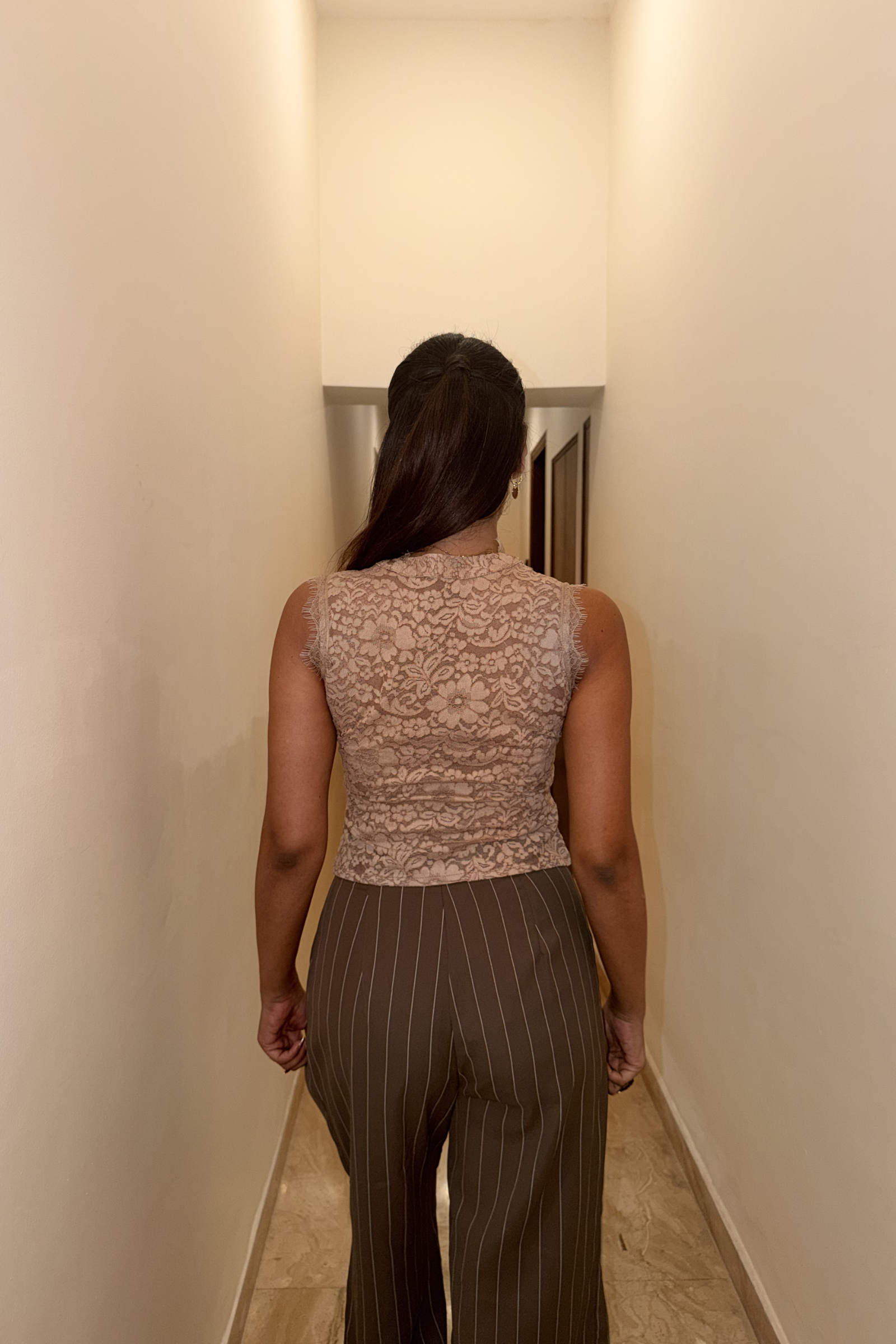 Matera Beige Lace Top