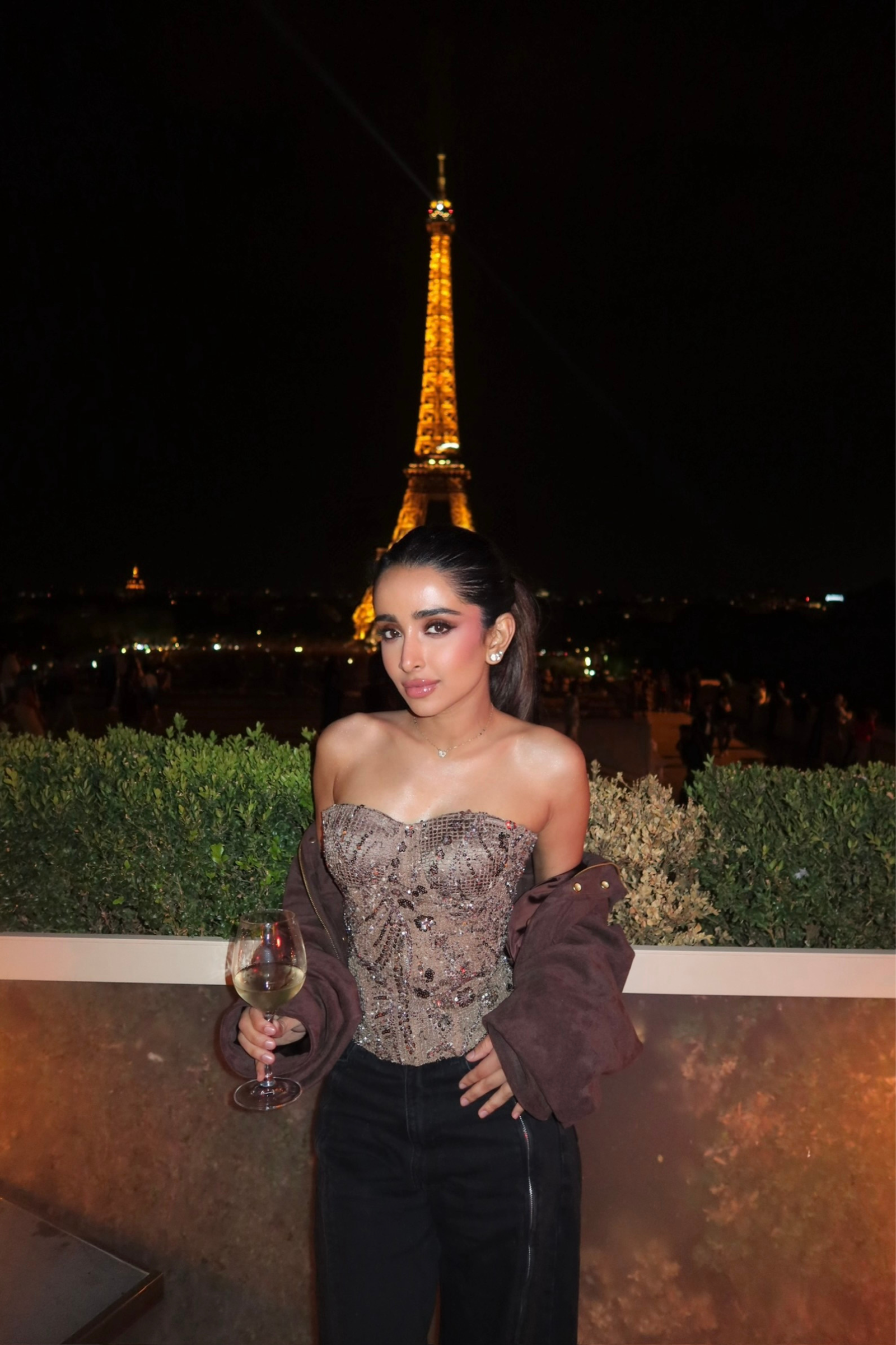 Shanghai Brown Embellished Corset