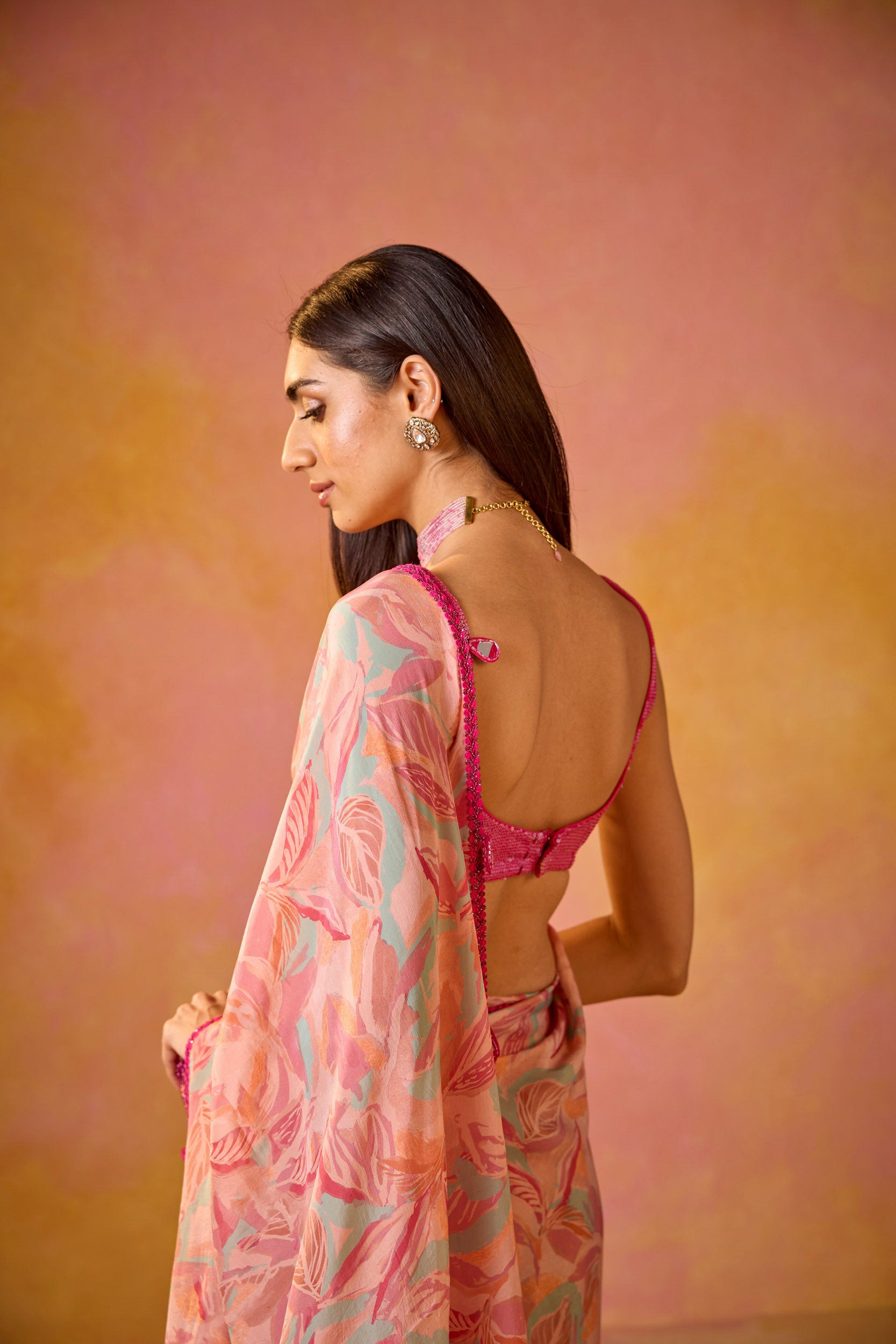 Amiri Hot Pink Sequinned Blouse