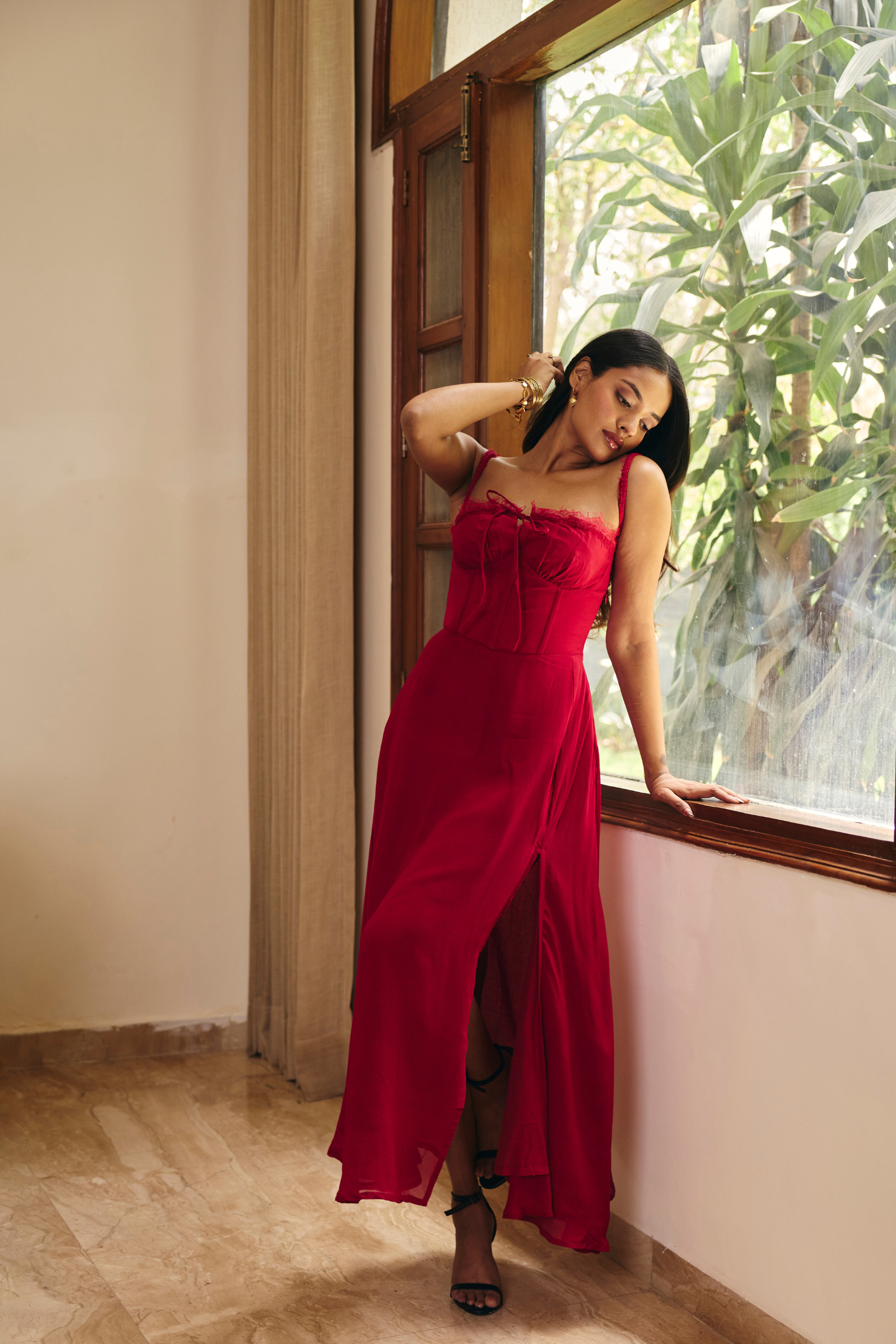 Casablanca red corset dress